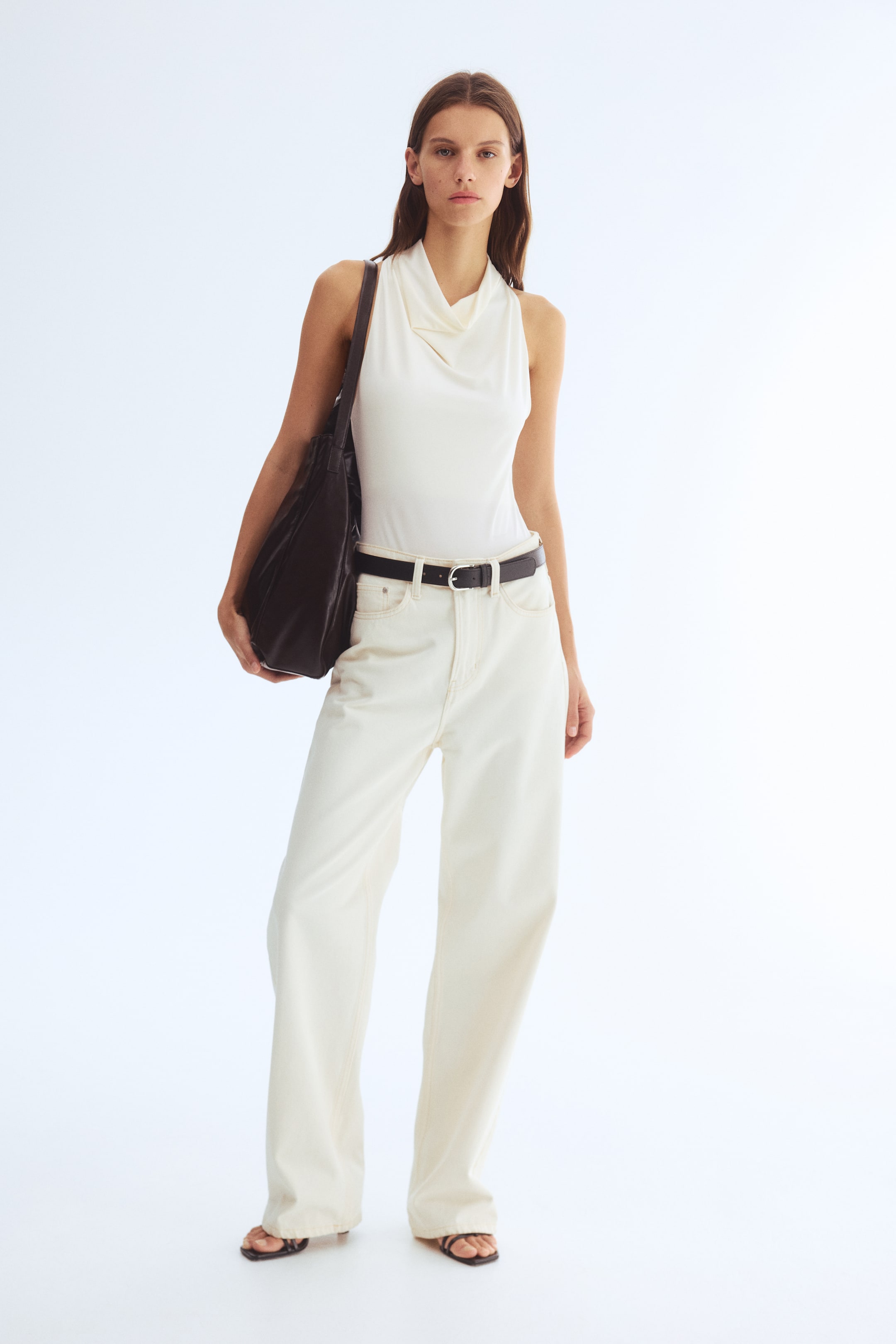 View larger image: Cowl-neck body - Cream - Ladies | H&M US 2