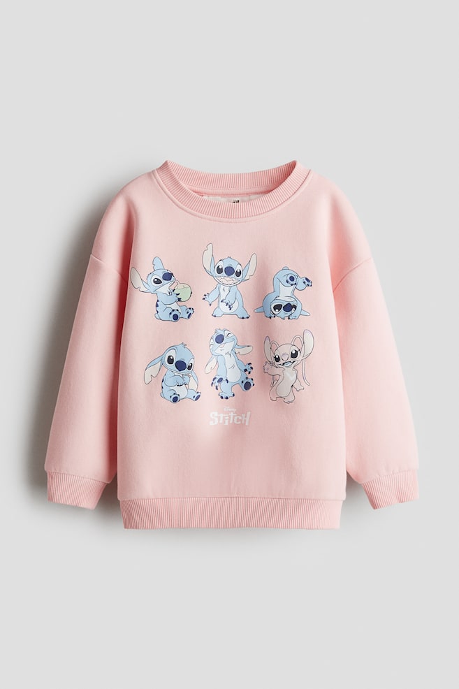 Printed Sweatshirt - Pink/Lilo & Stitch/White/Hello Kitty/Cream/Hello Kitty/Light blue/Hello Kitty/Gray melange/Lilo & Stitch/Purple/Lilo & Stitch/White/Minnie Mouse/Pink/Minnie Mouse/Light blue/Cinnamoroll/White/Peppa Pig/Light purple/pink/Pink/Hello Kitty/Light beige/Lilo & Stitch/Pink/Peppa Pig/Cream/Bluey/Light pink/Squishmallows/Light purple/Hello Kitty/Turquoise/Gabby's Dollhouse - 1