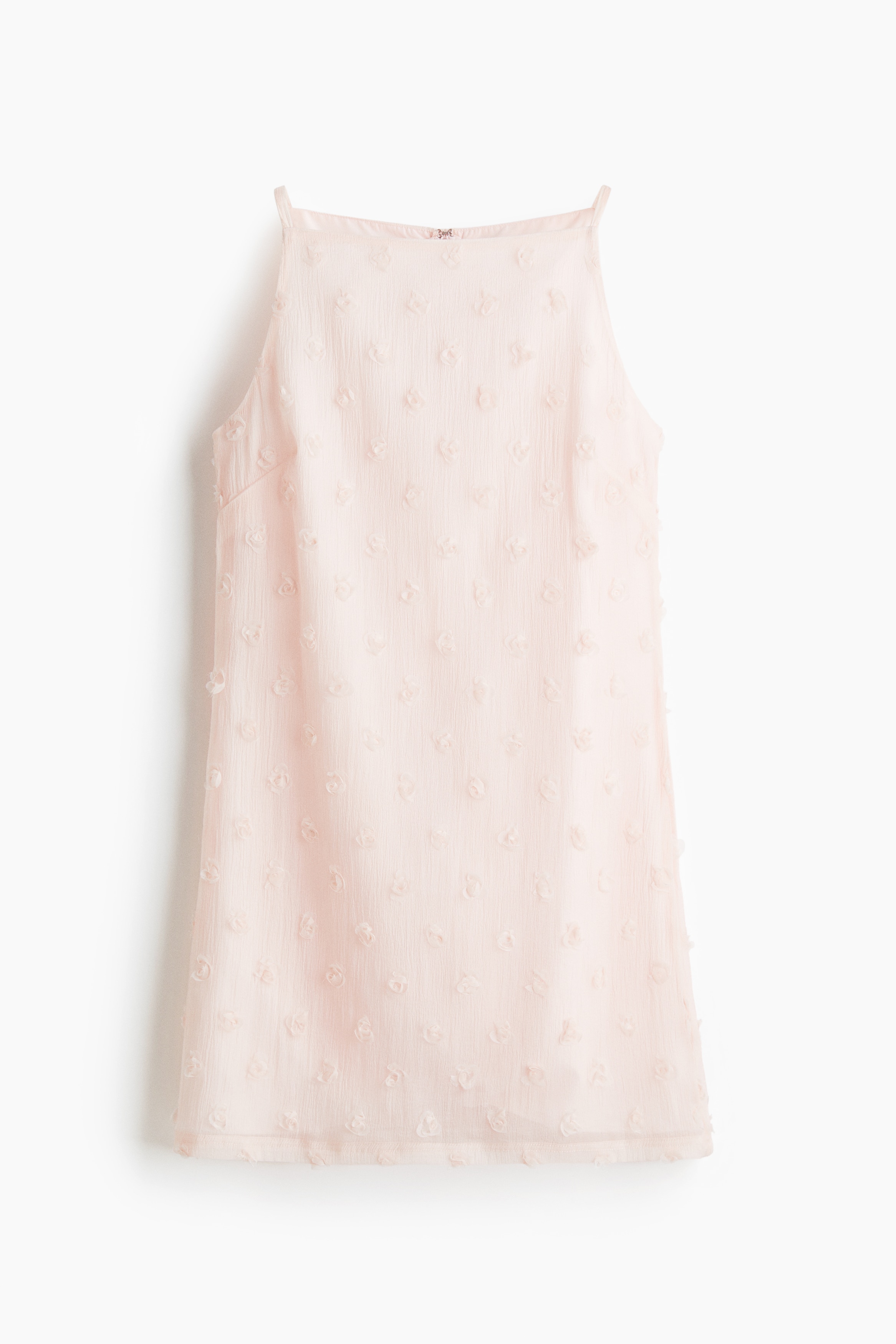 Appliquéd mini dress - Powder pink