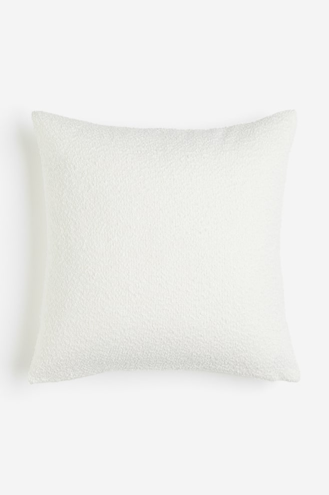Bouclé cushion cover - White/Light brown - 1