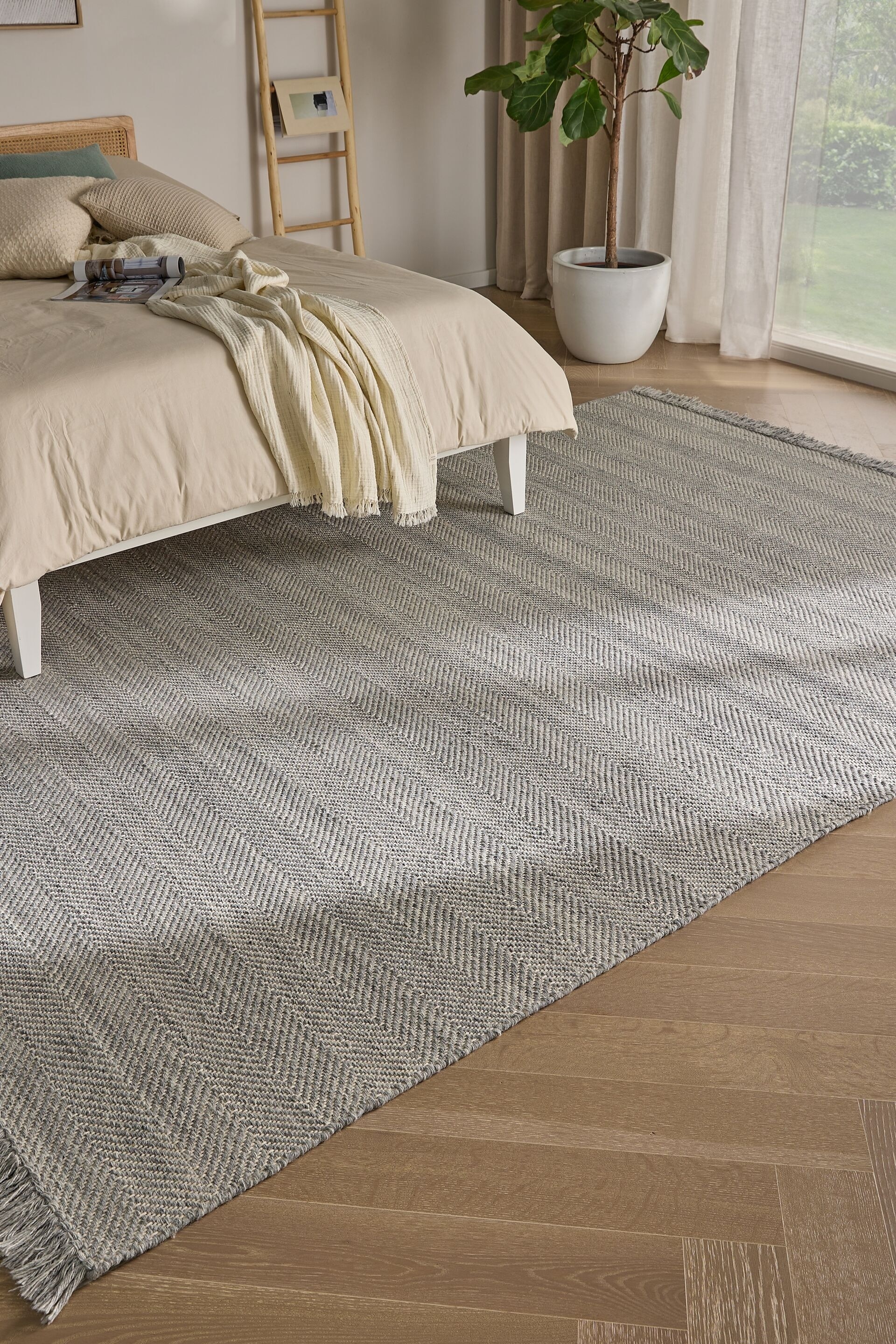 Wollteppich Lars - Hellgrau/Cream/Beige