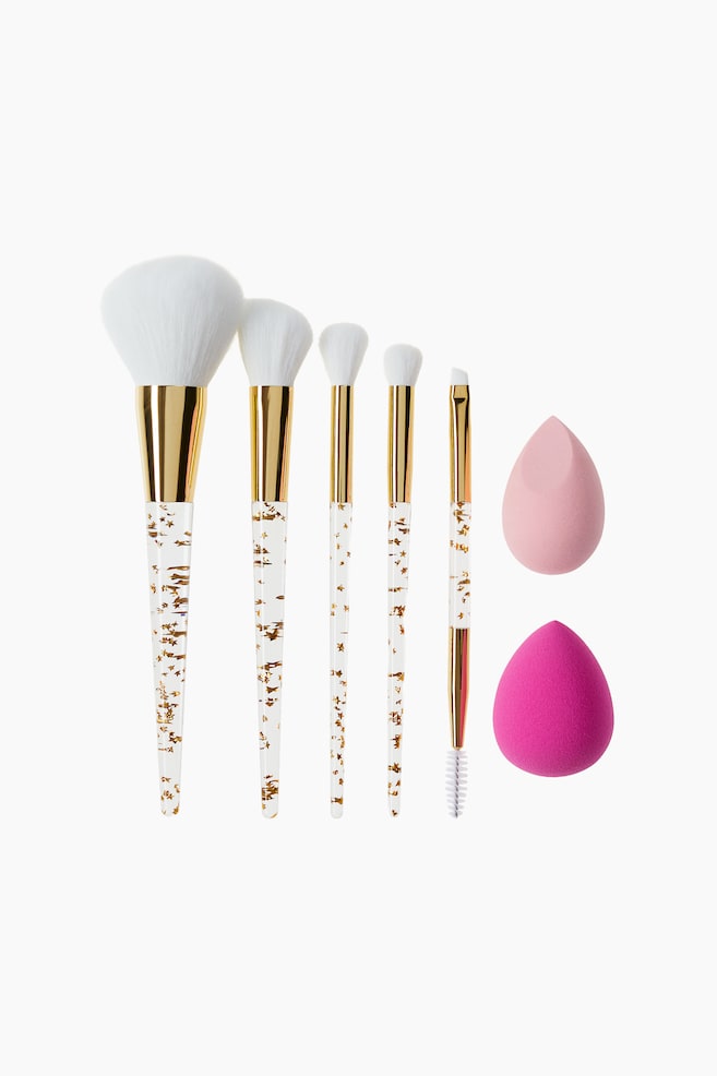 Make-up brush kit - Gold-coloured - 3
