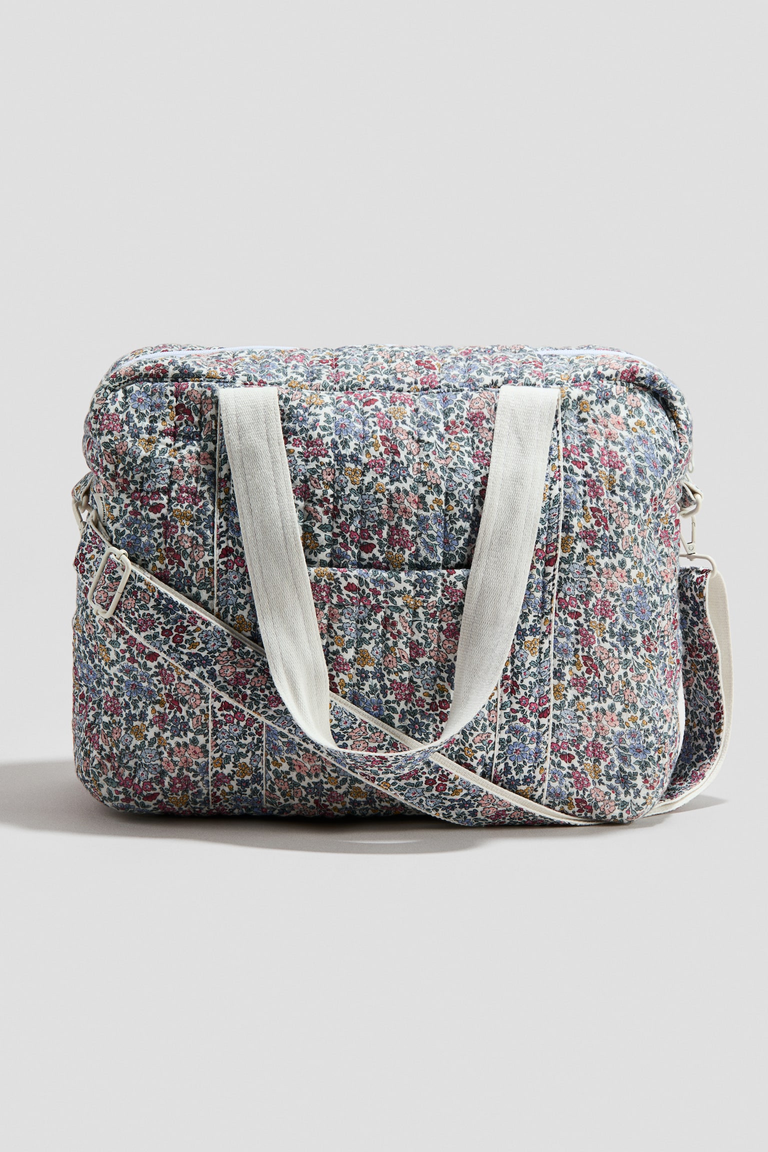 3-delat vadderat set med skötväska - Ljusblå/Blommig/Crèmevit/Blommig - 3