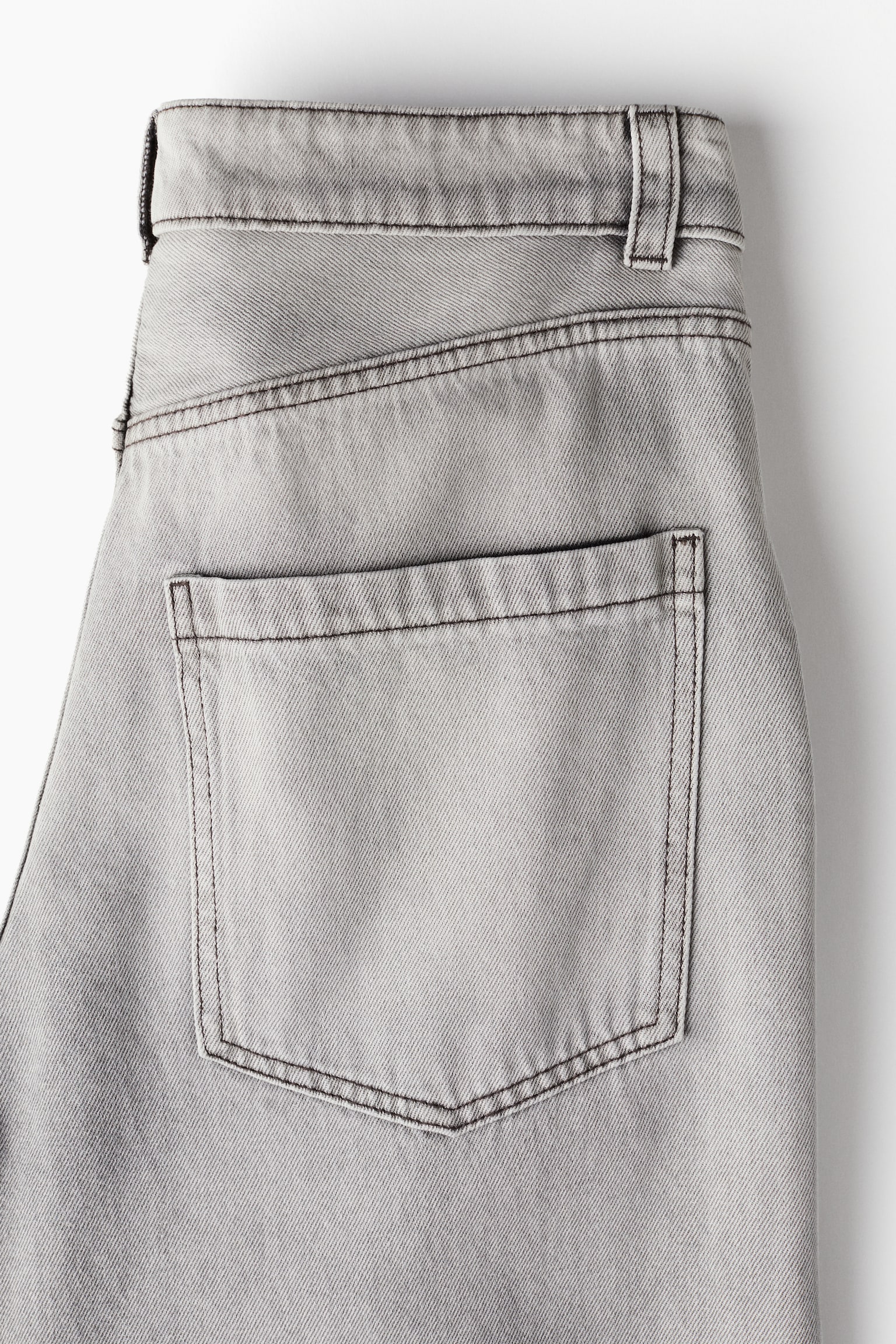 Wide twill trousers - Light grey/Ombre - 3