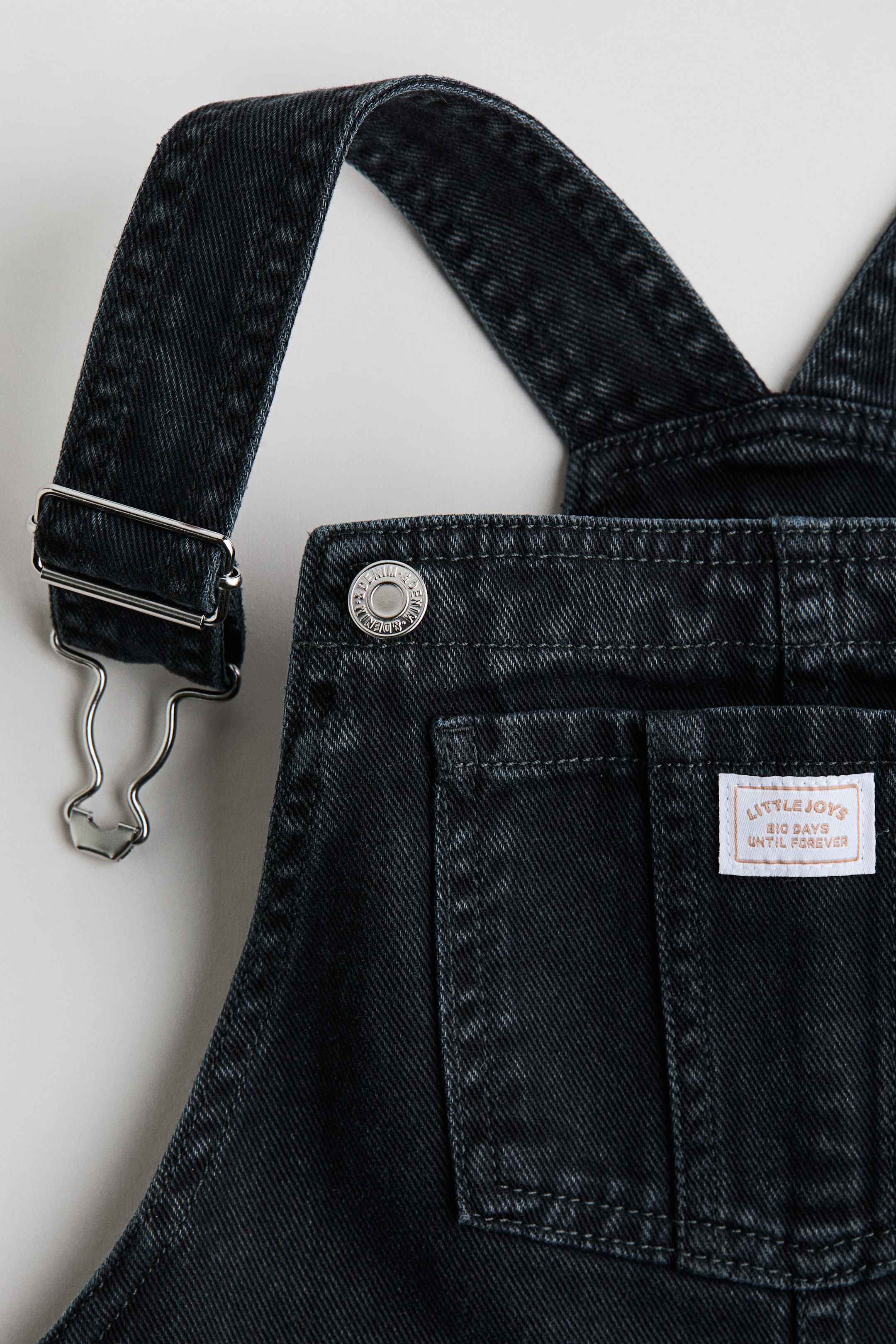 Ampliar la imagen: Conjunto de 2 piezas con vestido y top - Beige claro/Negro denim - Kids | H&M MX 2