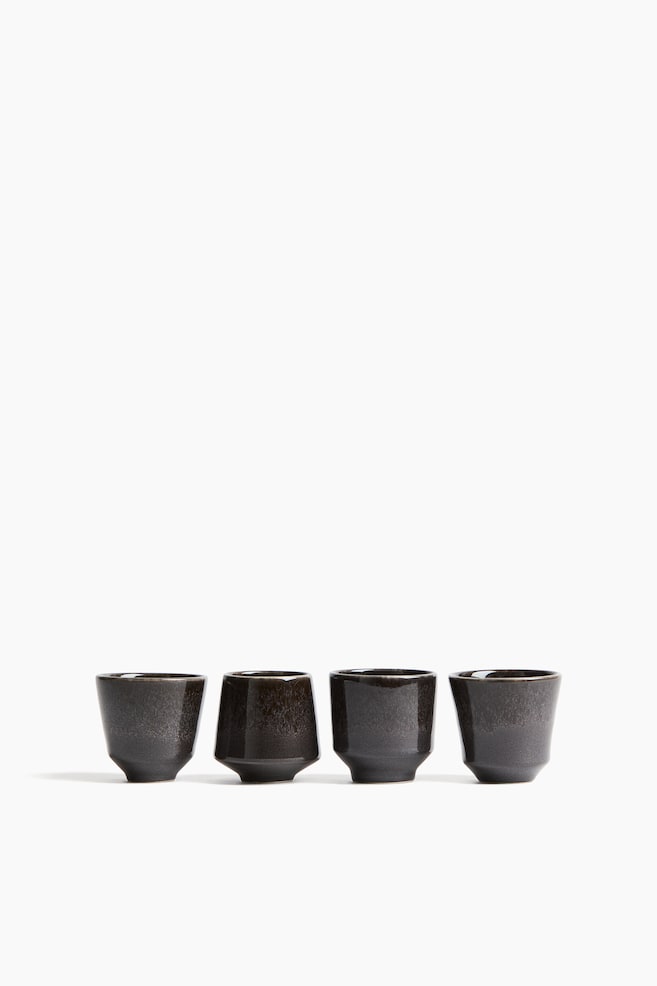 Stoneware espresso cups - Black/Speckled/Cream - 1