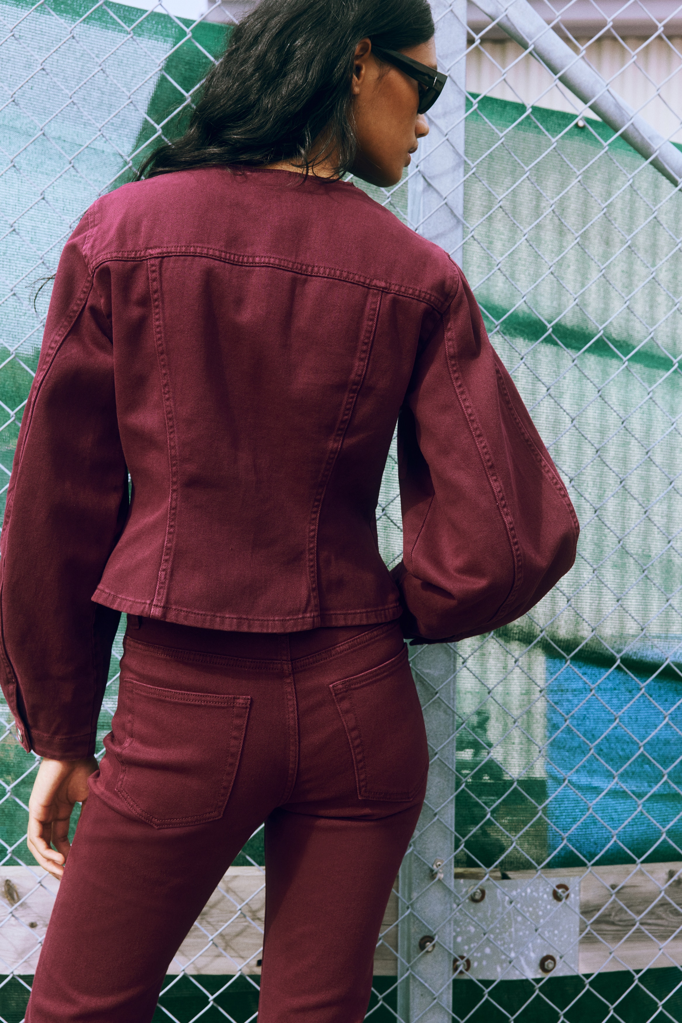 Waisted twill shirt