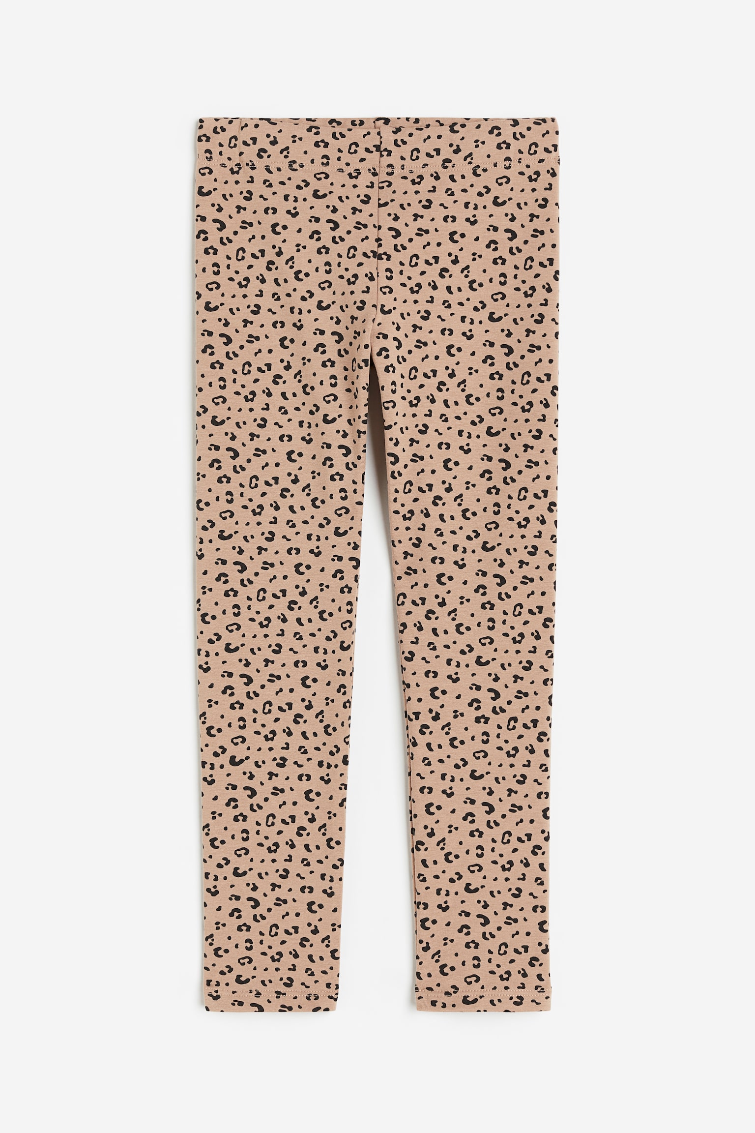 Brushed Lining Leggings - Beige/Leopard print/Black/Hearts/Greige/Leopard print/Dark grey/Spot/Pink/Hearts/Light beige/Hearts - 1