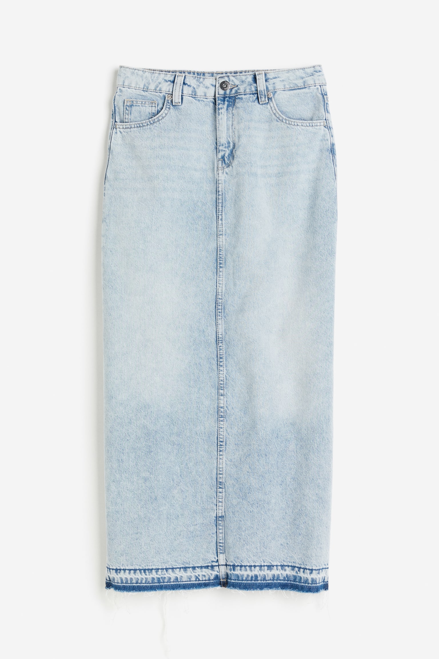 Denim Maxi Skirt - Pale denim blue/Pale denim blue/Denim blue - 2