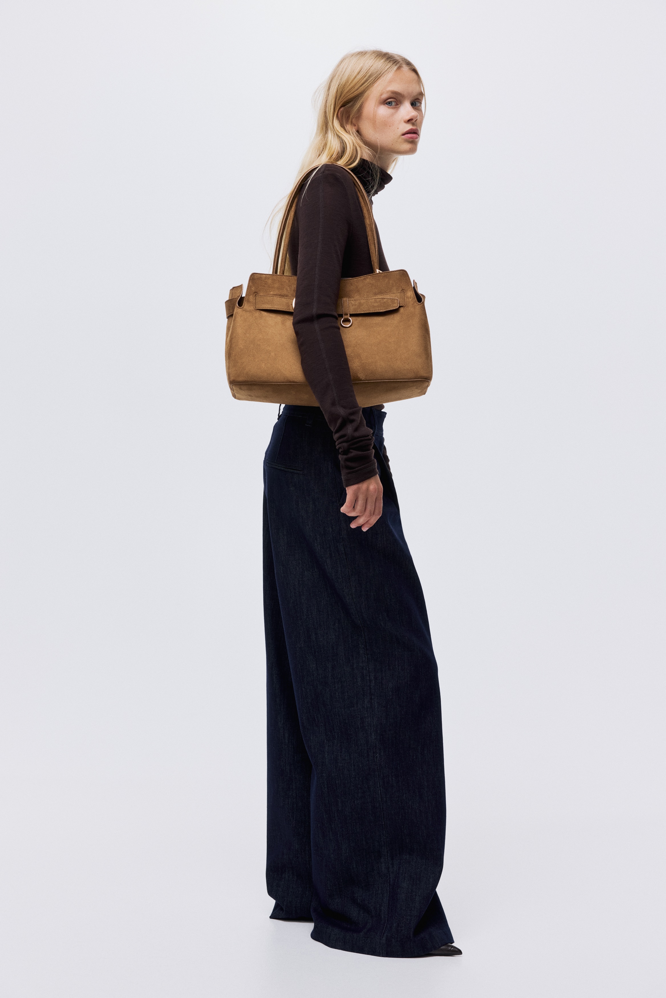 ストラップディテールトートバッグ - ブラウン - レディース | H&M JP