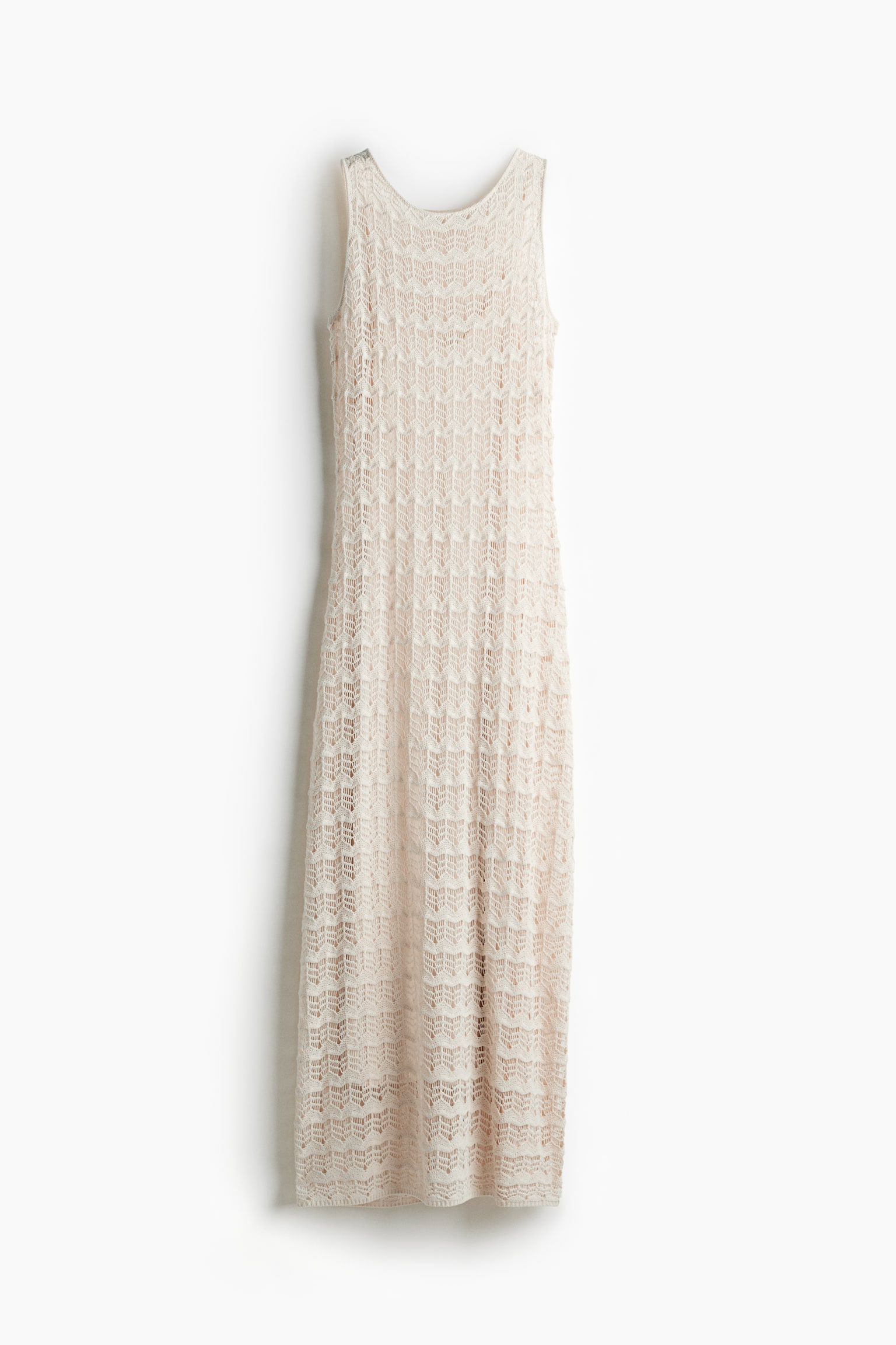 Pointelle Knit Dress - Cream - 2