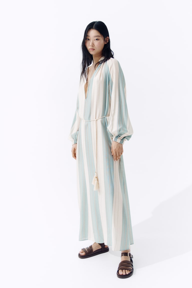 high neck brown maxi dress Thekla Maxi Dress