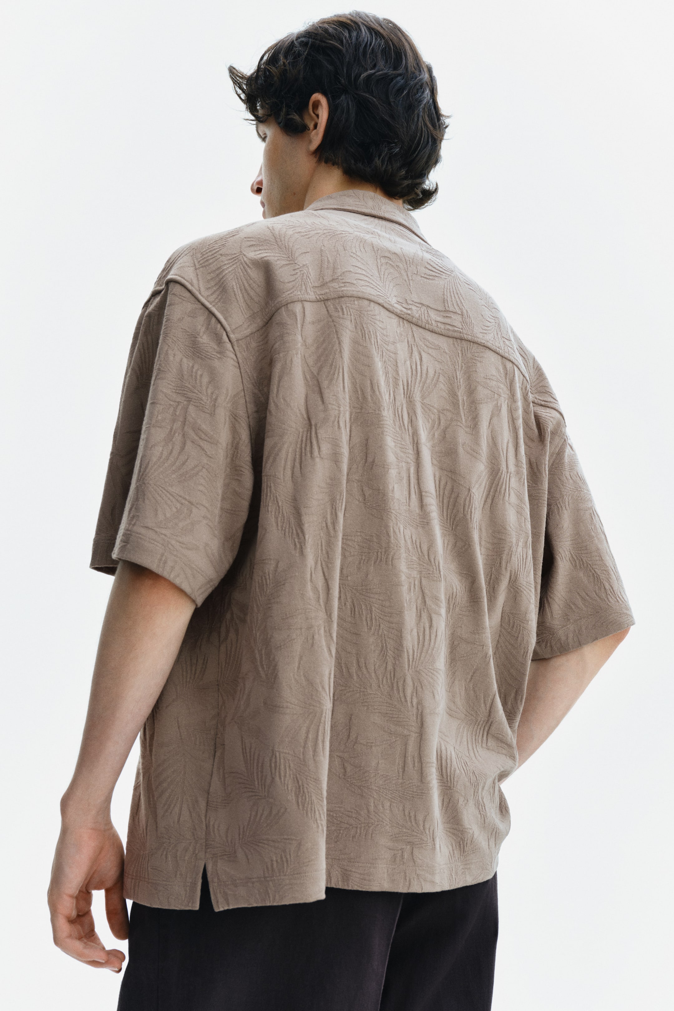 Chemise décontractée en jersey jacquard