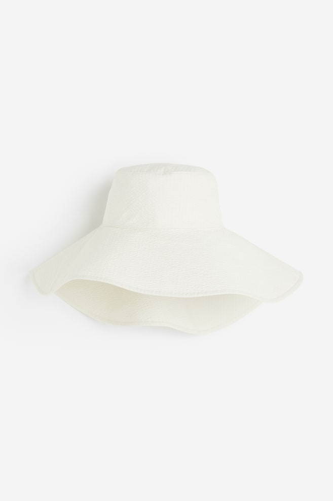 Bawełniany kapelusz wędkarski - Biały - 1