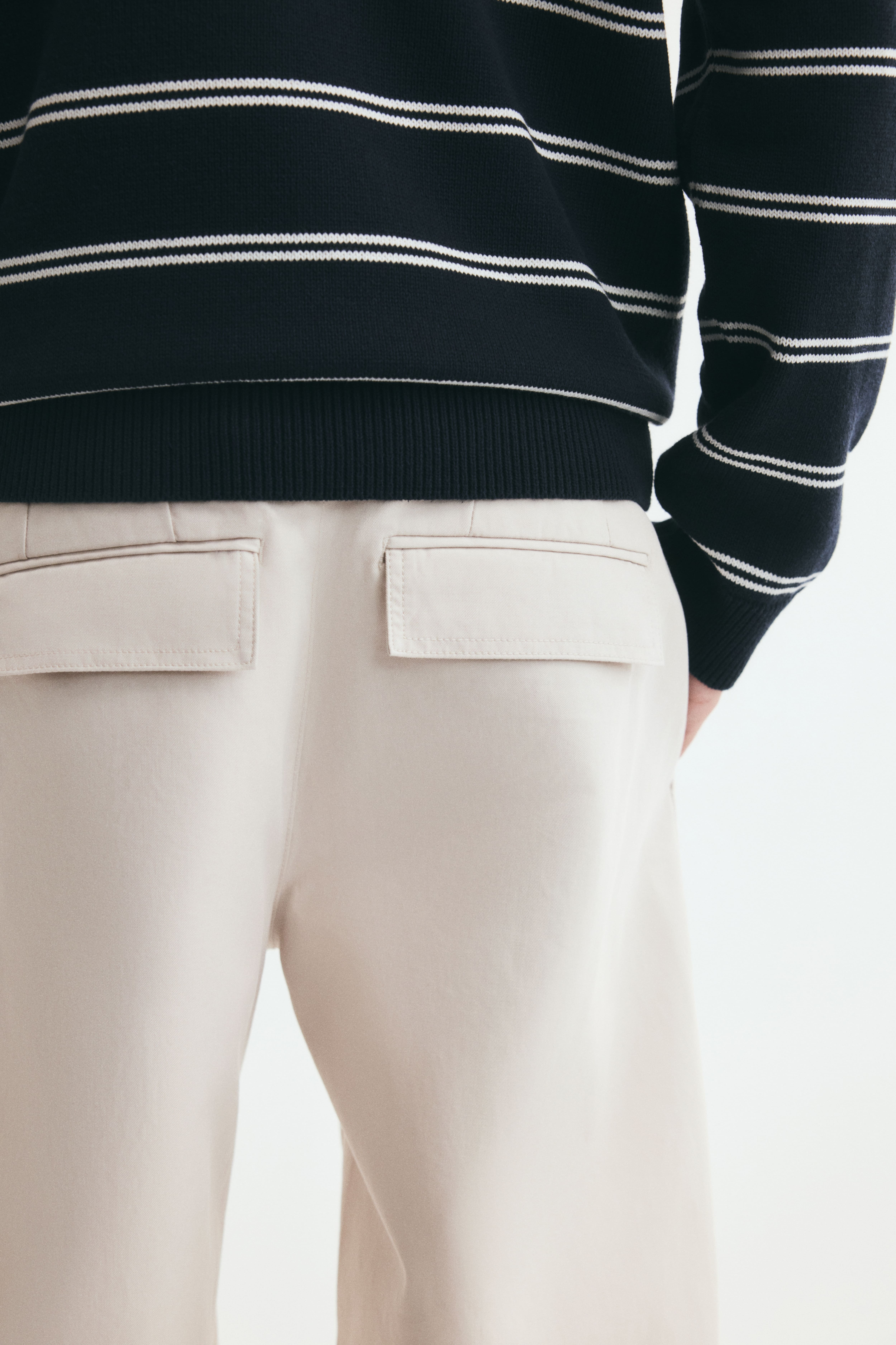 Pantalon de coutil ample jambes tonneau