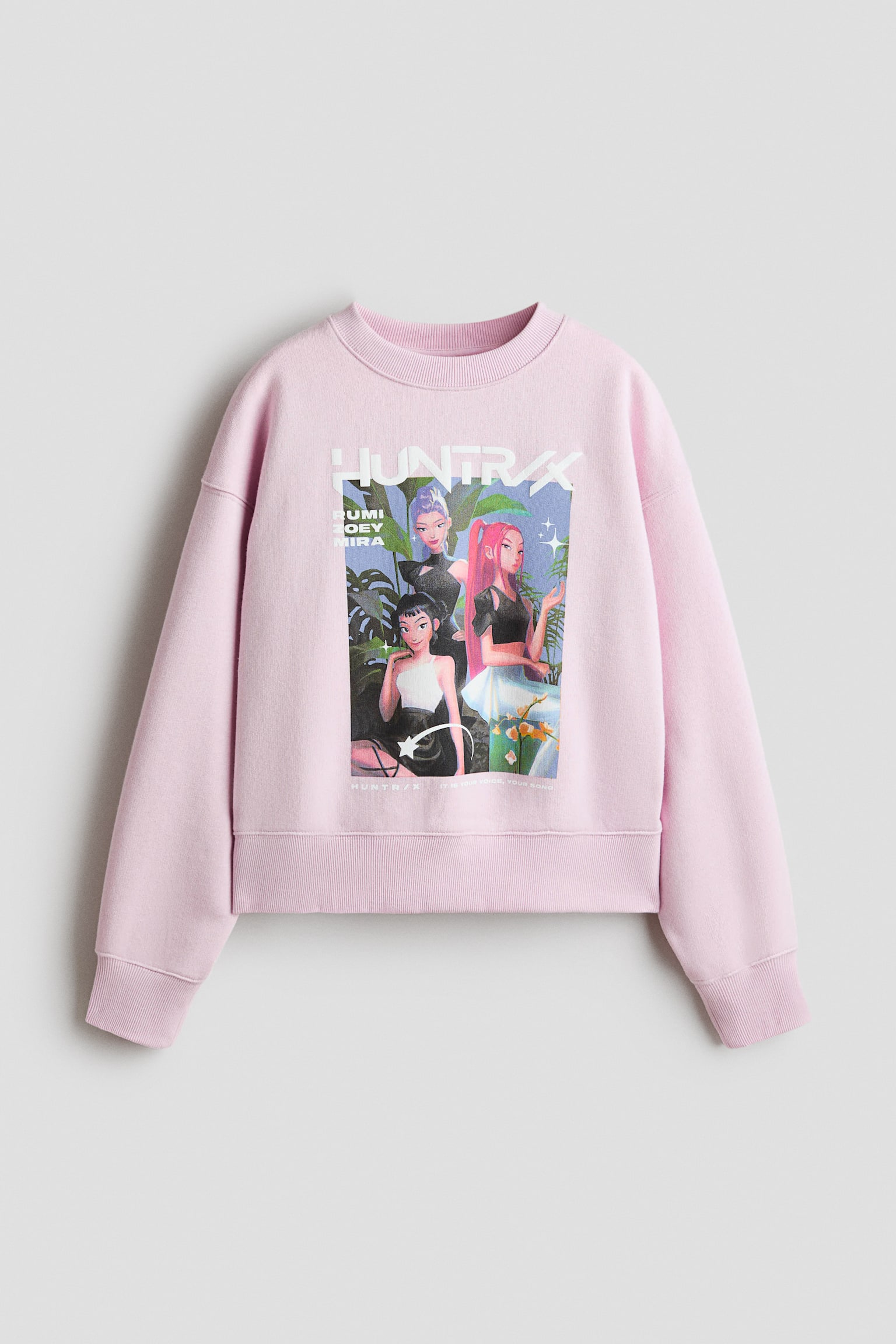 Print-motif sweatshirt - Light pink/KPop Demon Hunters/White/KPop Demon Hunters/Light grey marl/Pompompurin/Dusty purple/Hello Kitty - 1