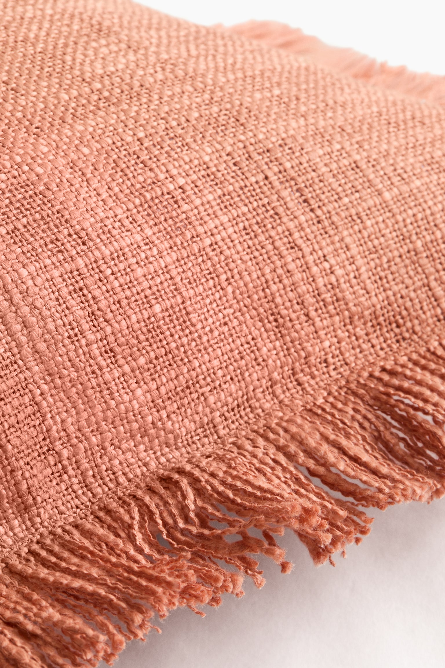 Slub weave cushion cover - Dusty orange/Light brown/Coral red/Light beige/Sage green - 3