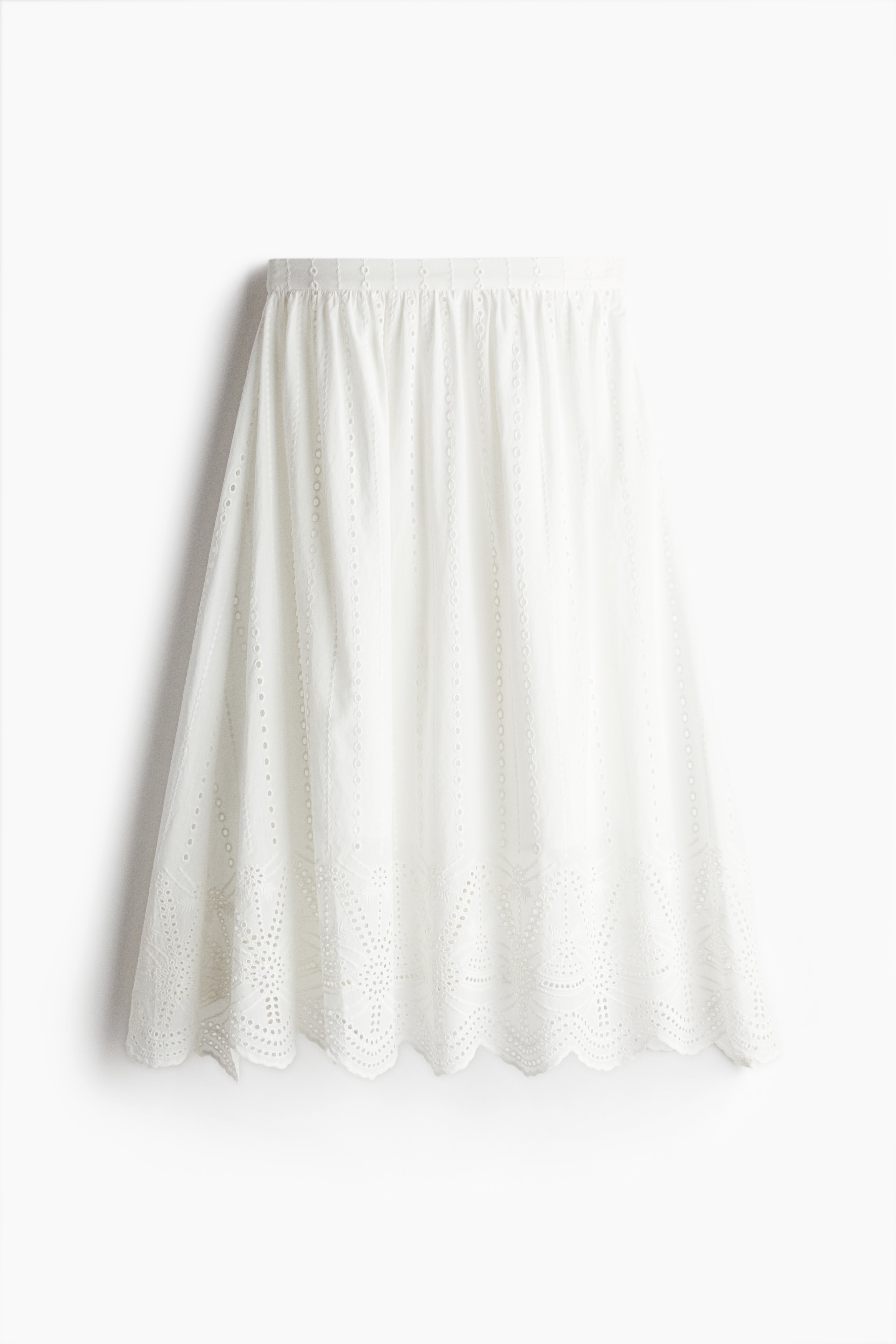 A-line broderie anglaise skirt