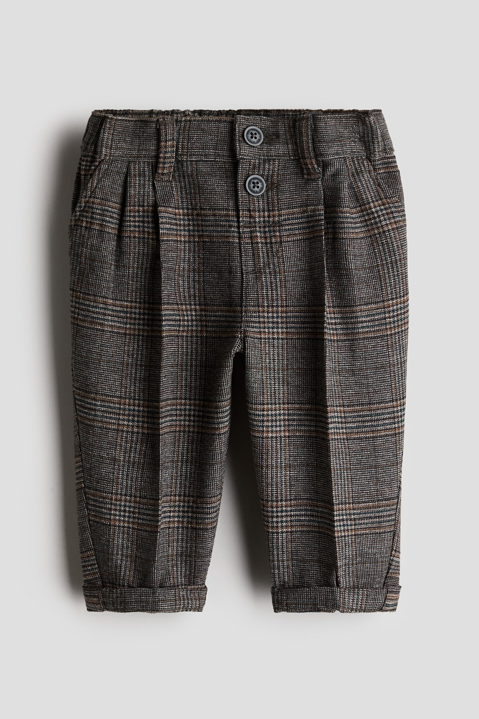 Twill Pants - Brown/Check - 1