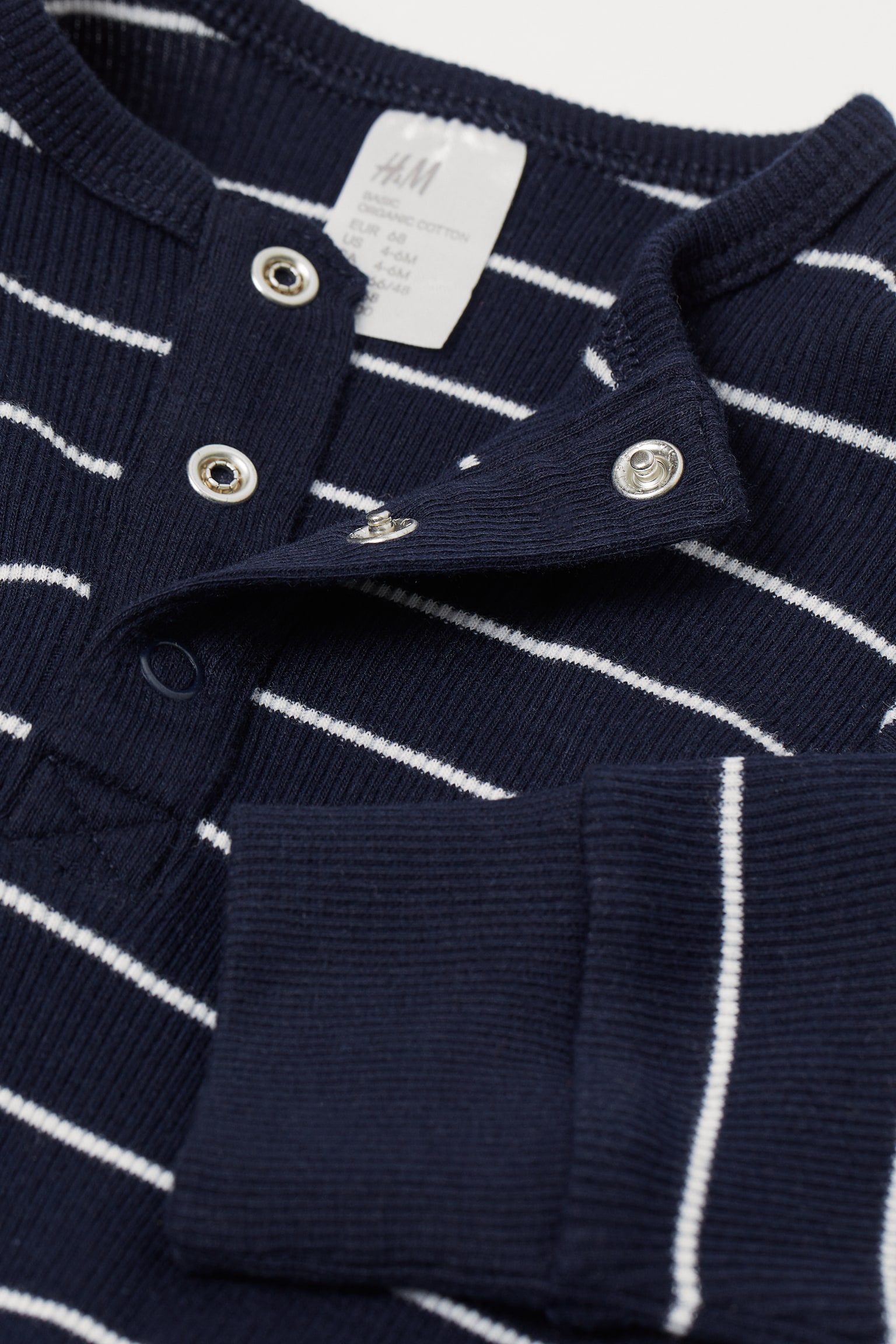 Long-sleeved bodysuit - Dark blue/Striped - 2