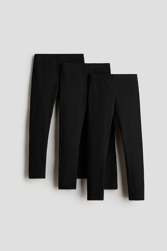 Детские леггинсы H&M 3-Pack Cotton Leggings