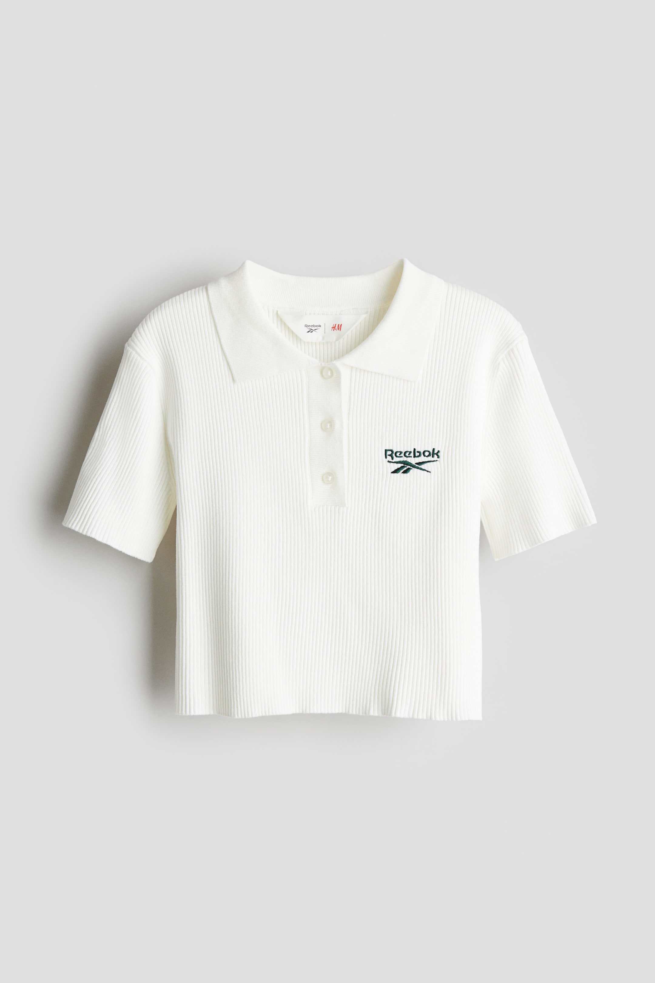 Embroidered-detail polo shirt - White - Kids | H&M GB 4