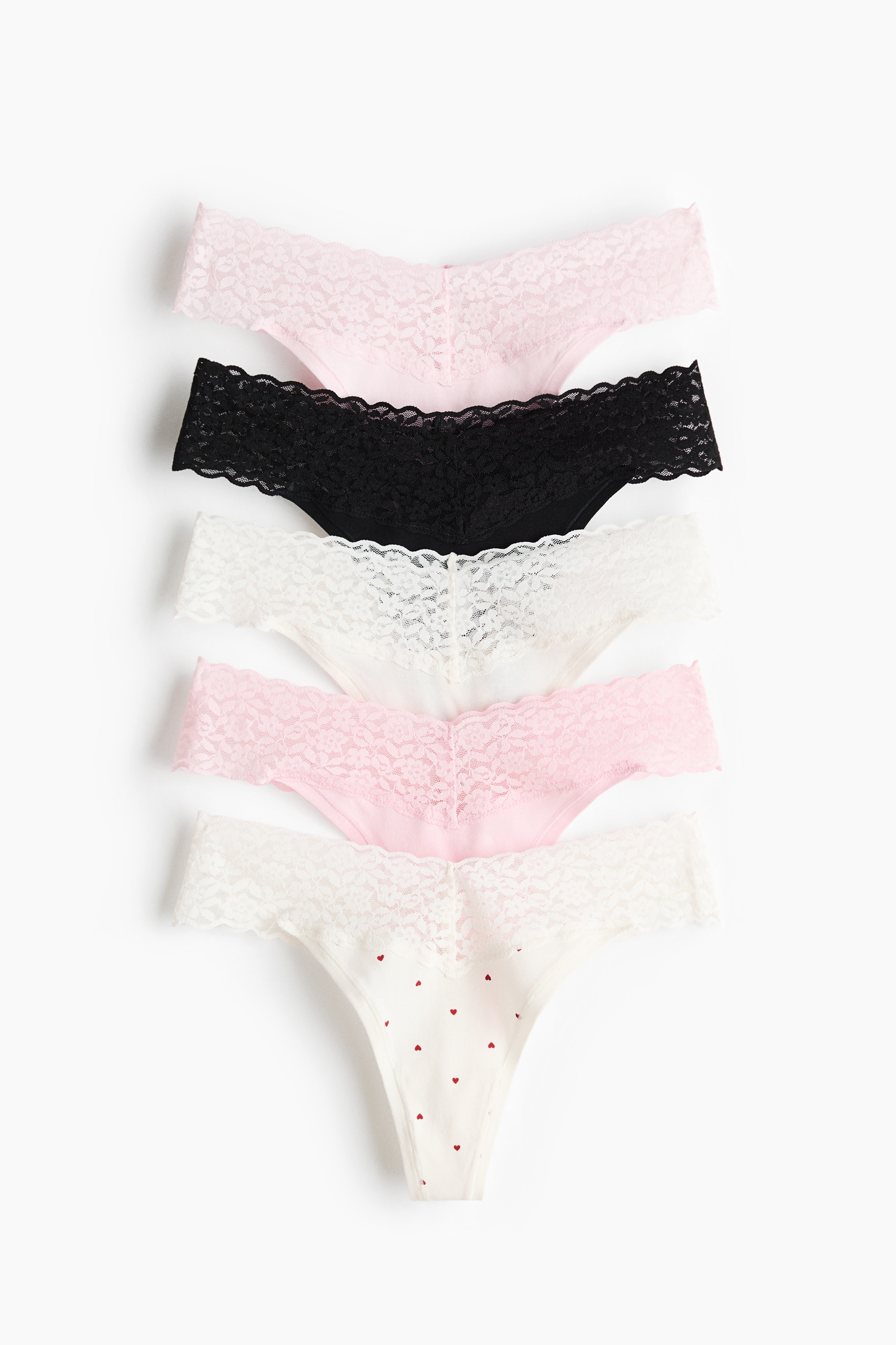 5-pack lace thong briefsModel