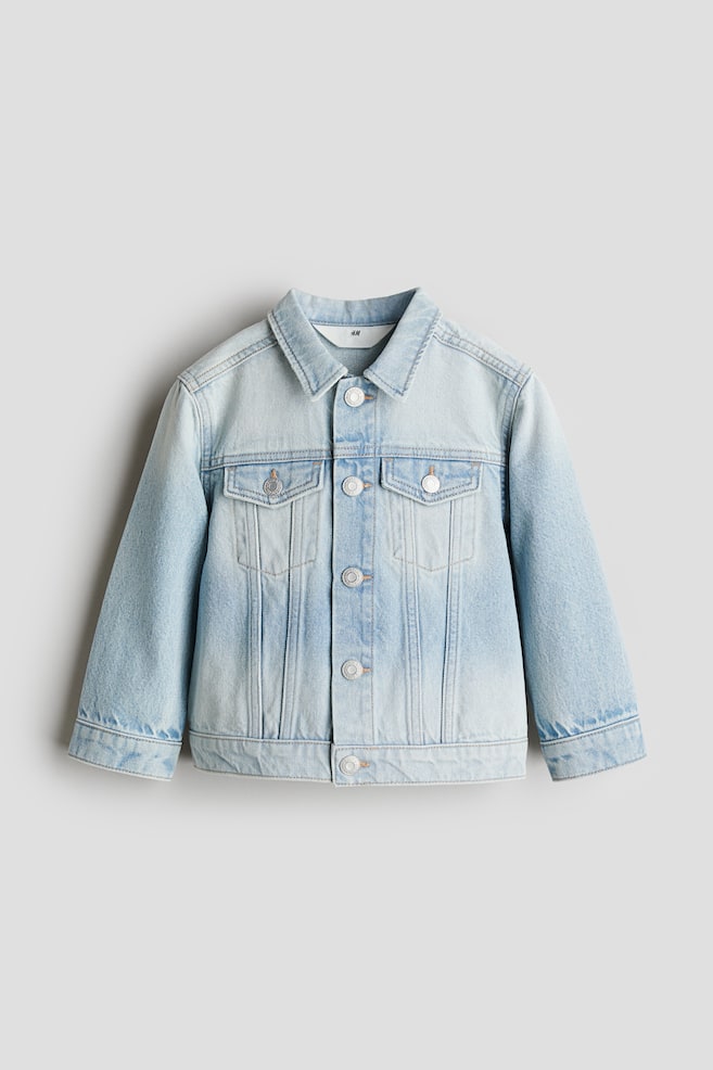 Denim Jacket - Light denim blue/Denim blue/Cream/floral/Pink - 1