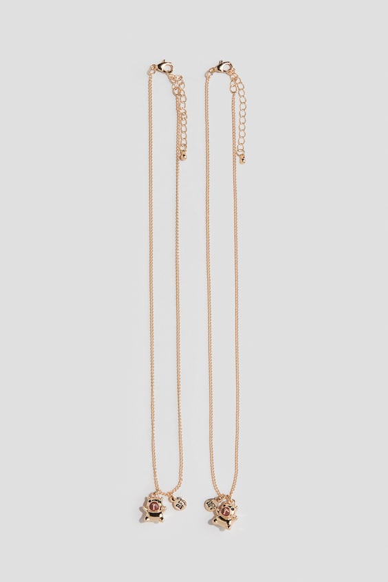 Детские колье H&M 2-Pack Friendship, цвет: Золотой