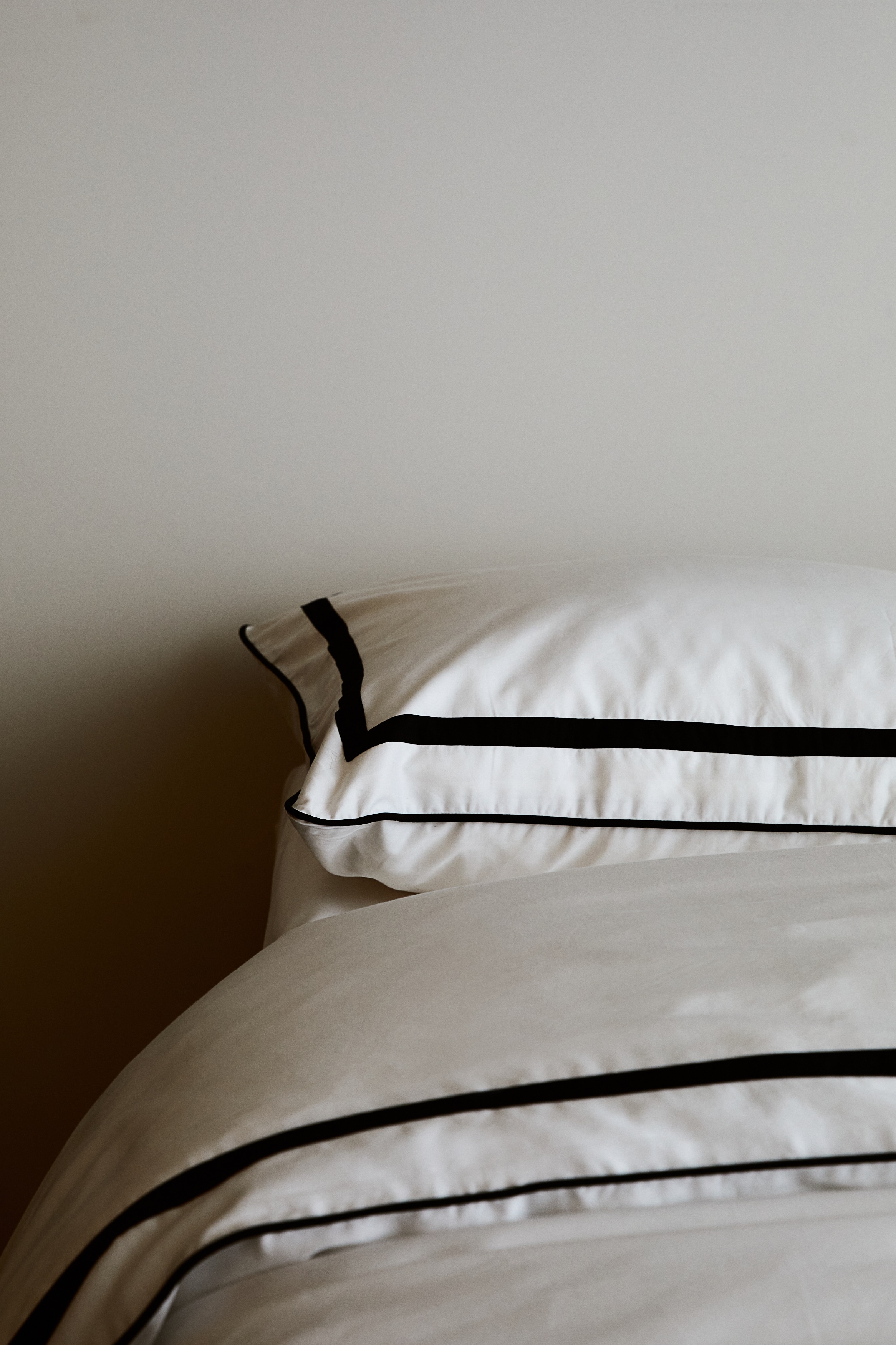 Set copripiumino singolo in cotone egiziano - Bianco/Beige/fantasia