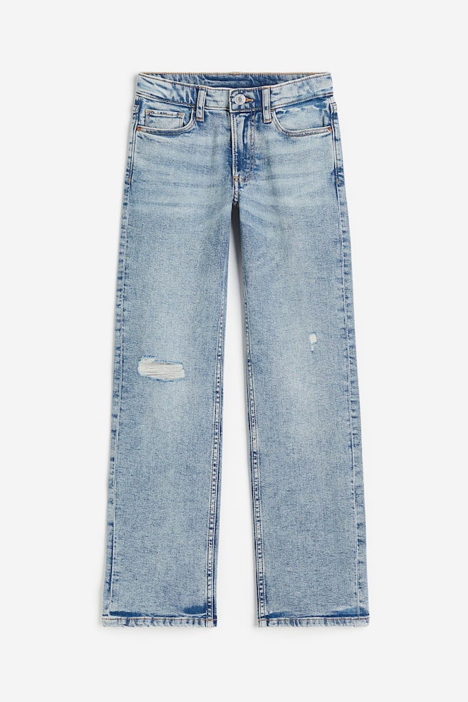 Straight Leg Low Jeans - Denim blue/Denim blue - 1