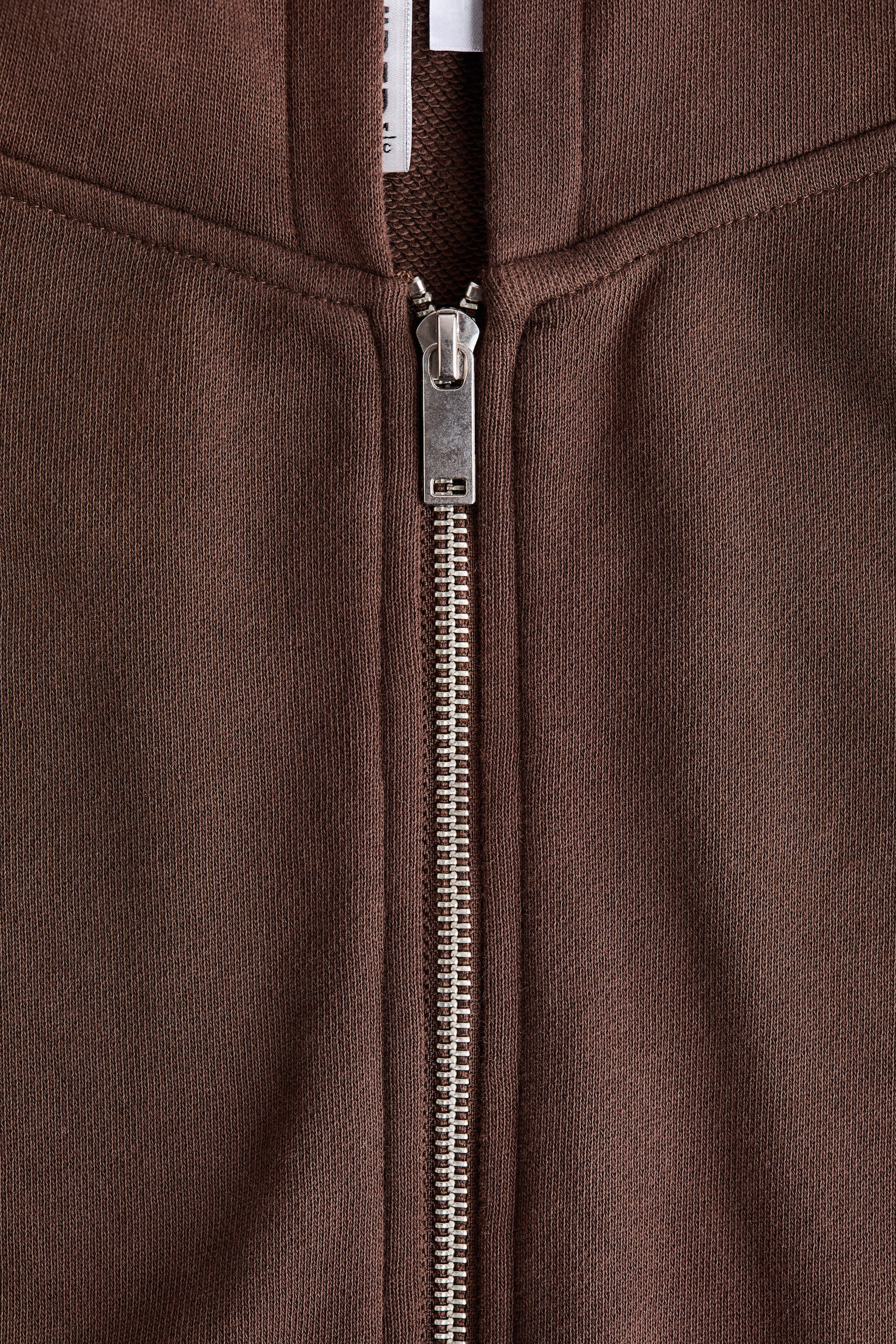 Женское худи H&M Drawstring zip-through, цвет: Коричневый — фото 6