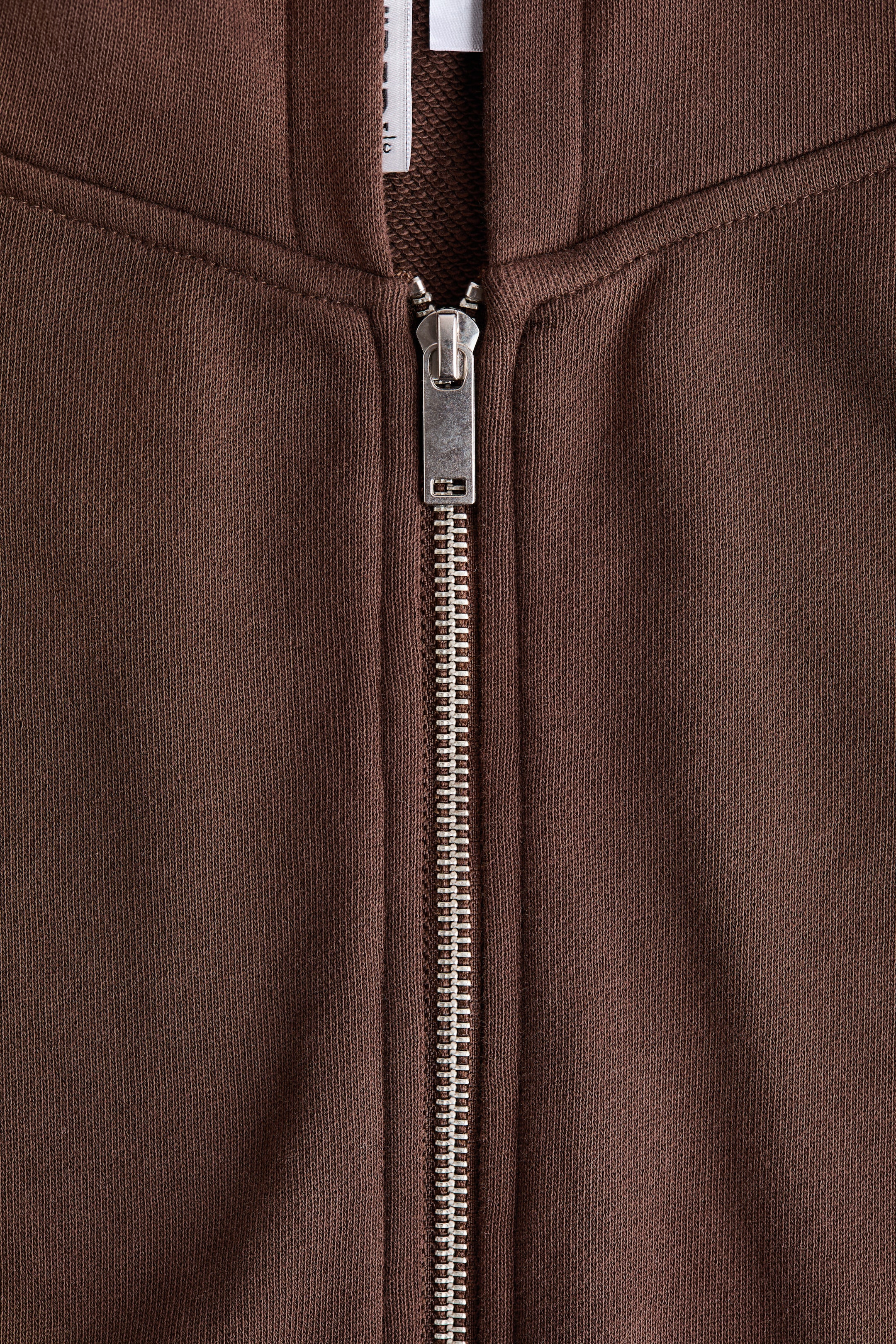 Drawstring zip-through hoodie
