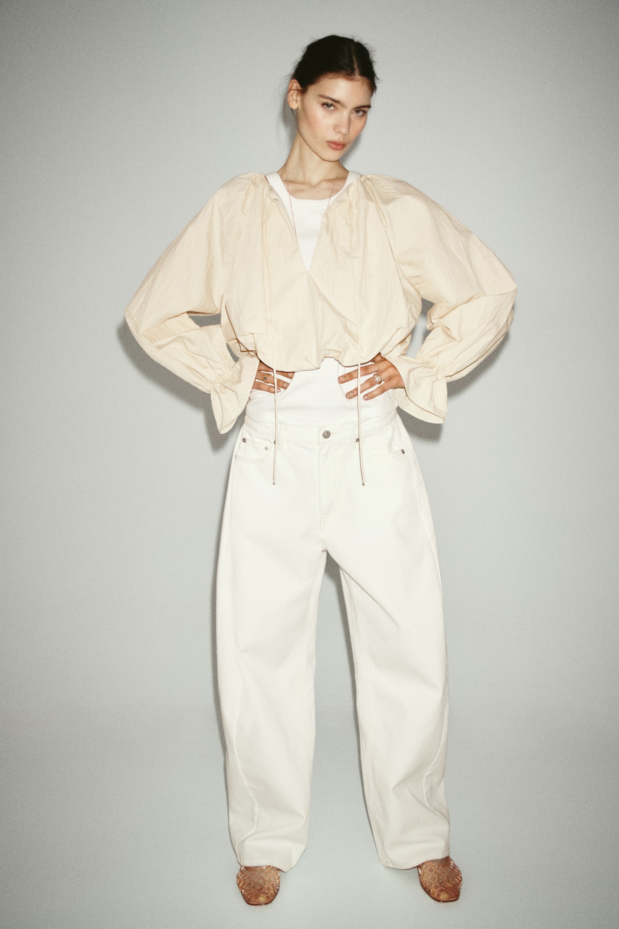 Crinkled Balloon Blouse - image 2