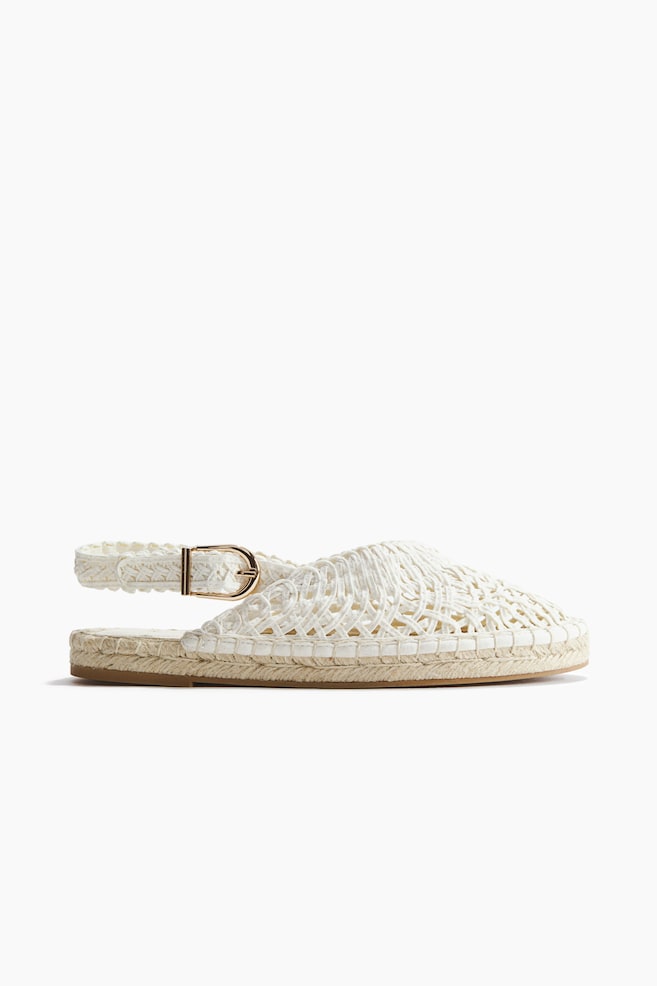 Interwoven Espadrilles - White/Black - 1