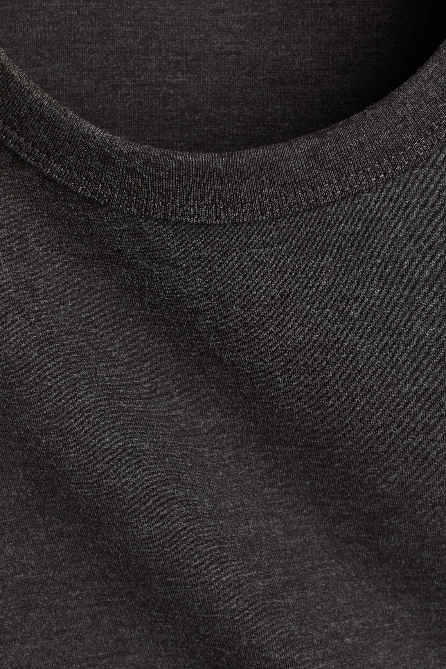 Bavlněné tričko - Tmavě šedý melír/Starorůžová/Vínová/Bílá/Modrá/Bílá/červené proužky/Námořnická modř/proužky/Světle béžová/Černá/Bílá/černý proužek/Šedý melír - 4