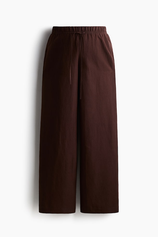 MAMA Before & After linen-blend trousers - Dark brown/Beige/Striped/Light beige/Navy blue/Light beige/Striped/Blue/Striped - 1