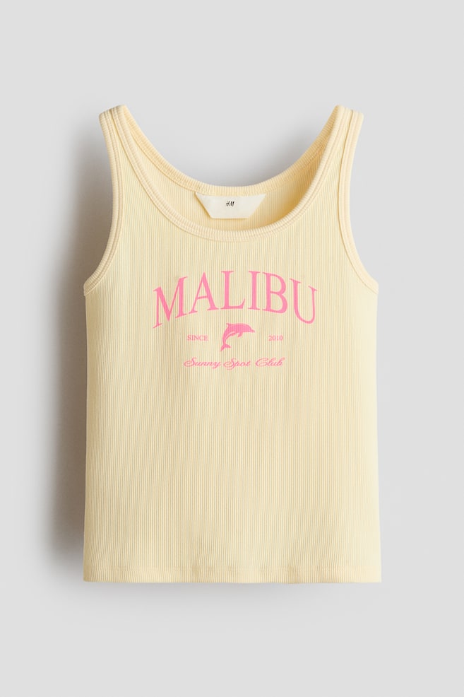 Débardeur imprimé en coton - Jaune/Malibu/Rose/Saint-Tropez - 1