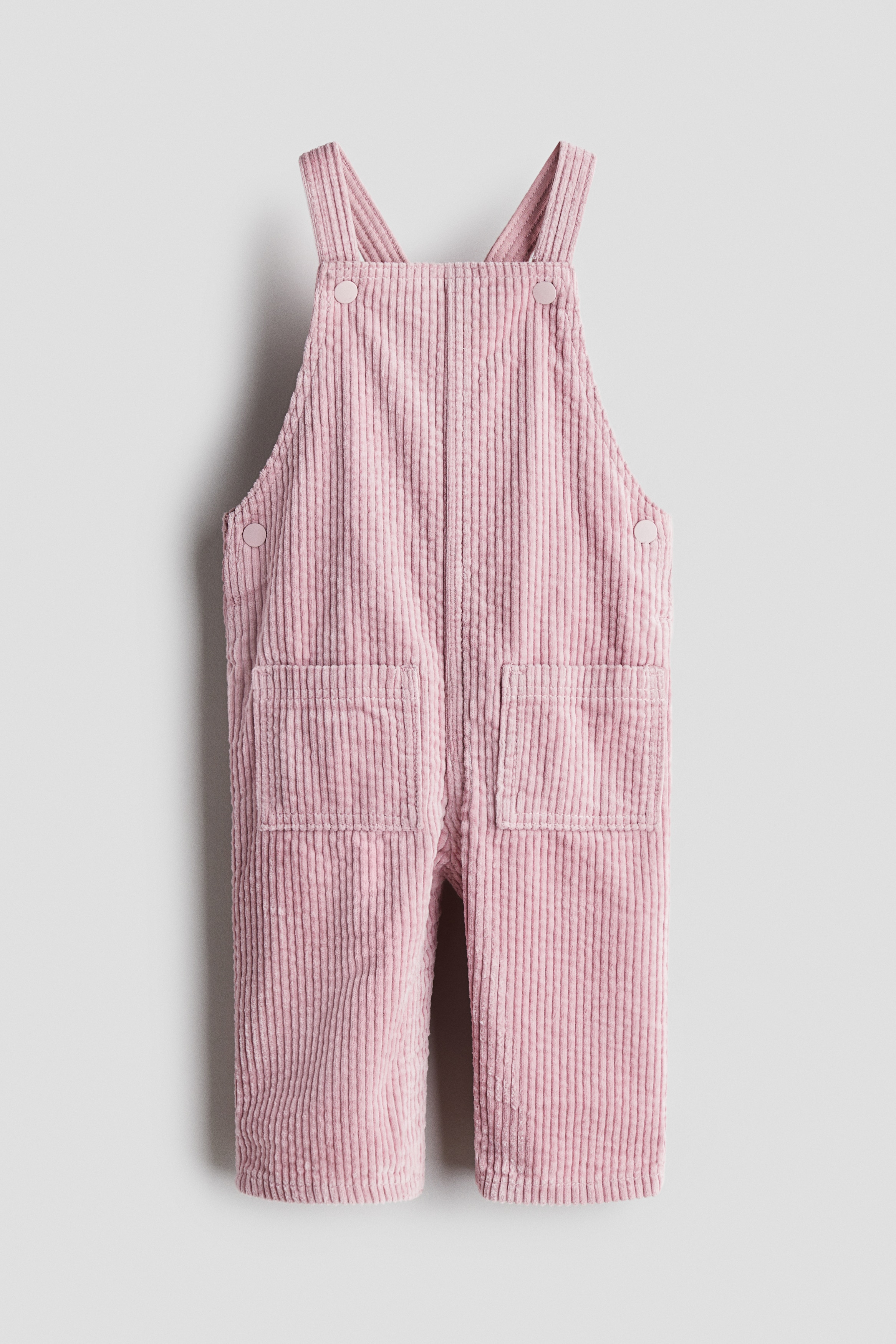 Corduroy dungarees - Light pink/Dark beige/Khaki green