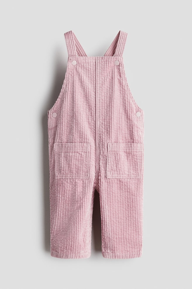 Corduroy Overalls - Light pink/Khaki green/Dusty turquoise - 1