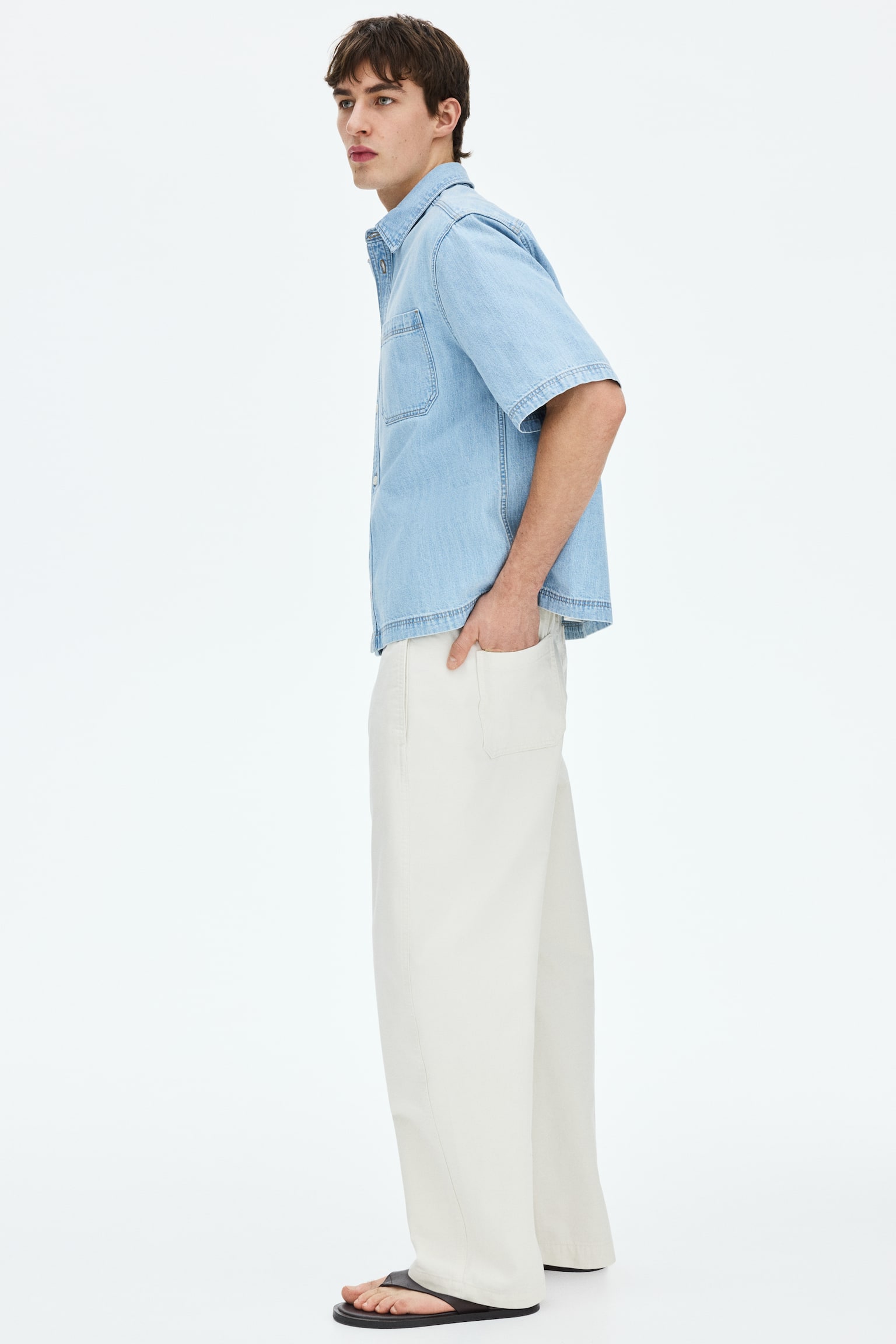 Teksas košulja Relaxed Fit-Svetla teksas plava - 5