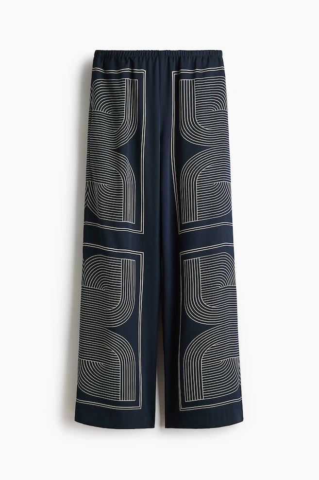 Pantalón - Azul oscuro/Diseño/Café oscuro/Rayado - 1