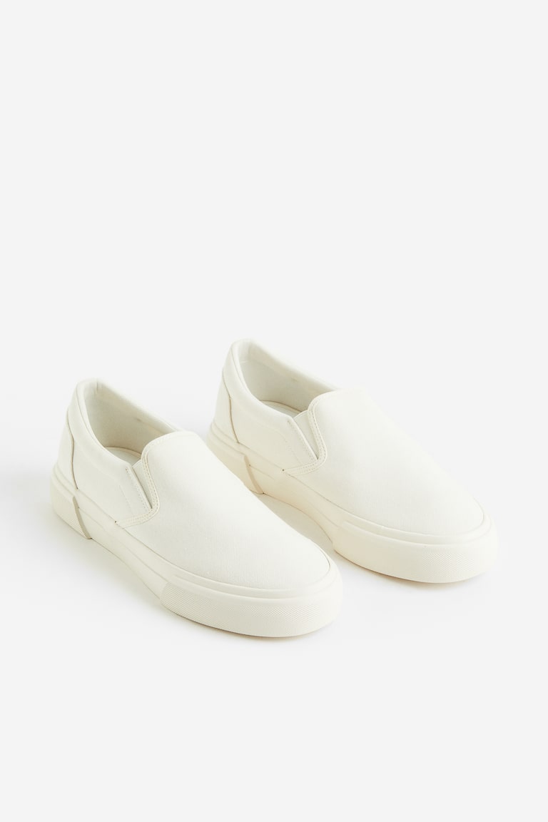 Slip-on cotton trainers Off-white Men H&M IN