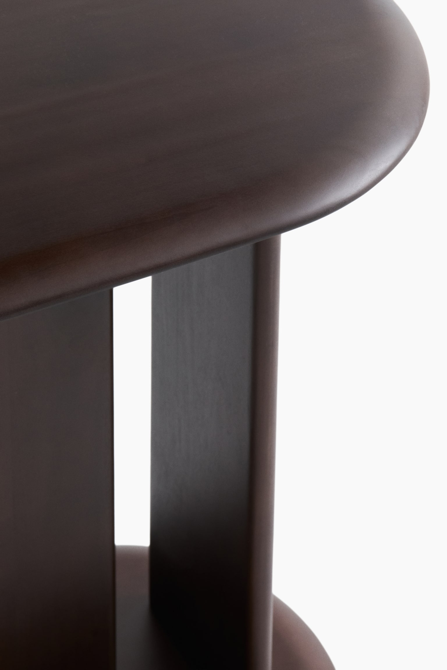 Wooden side table - Dark brown/Light brown - 3