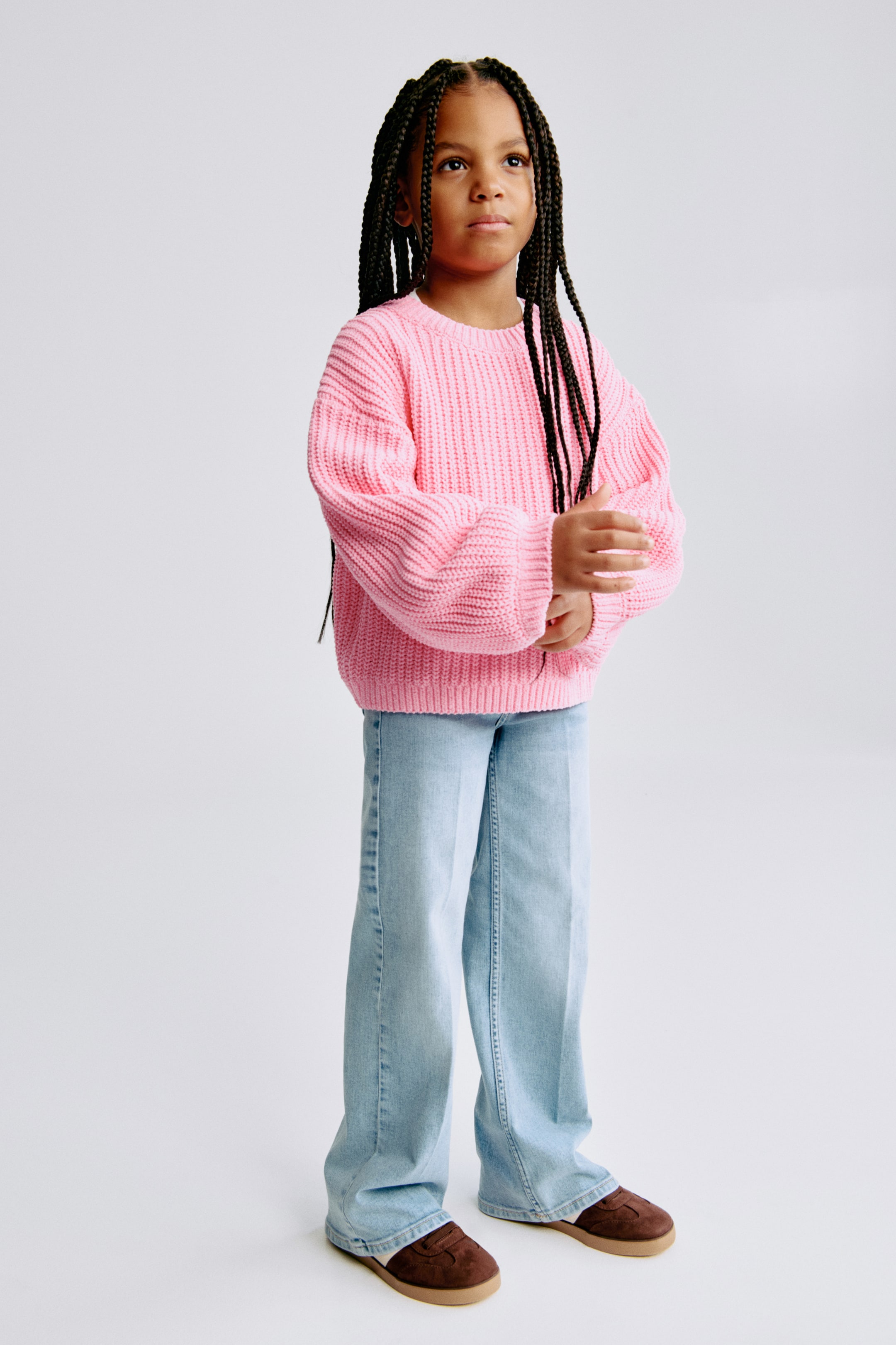 View larger image: Chenille-knit jumper - Pink - Kids | H&M IE 2