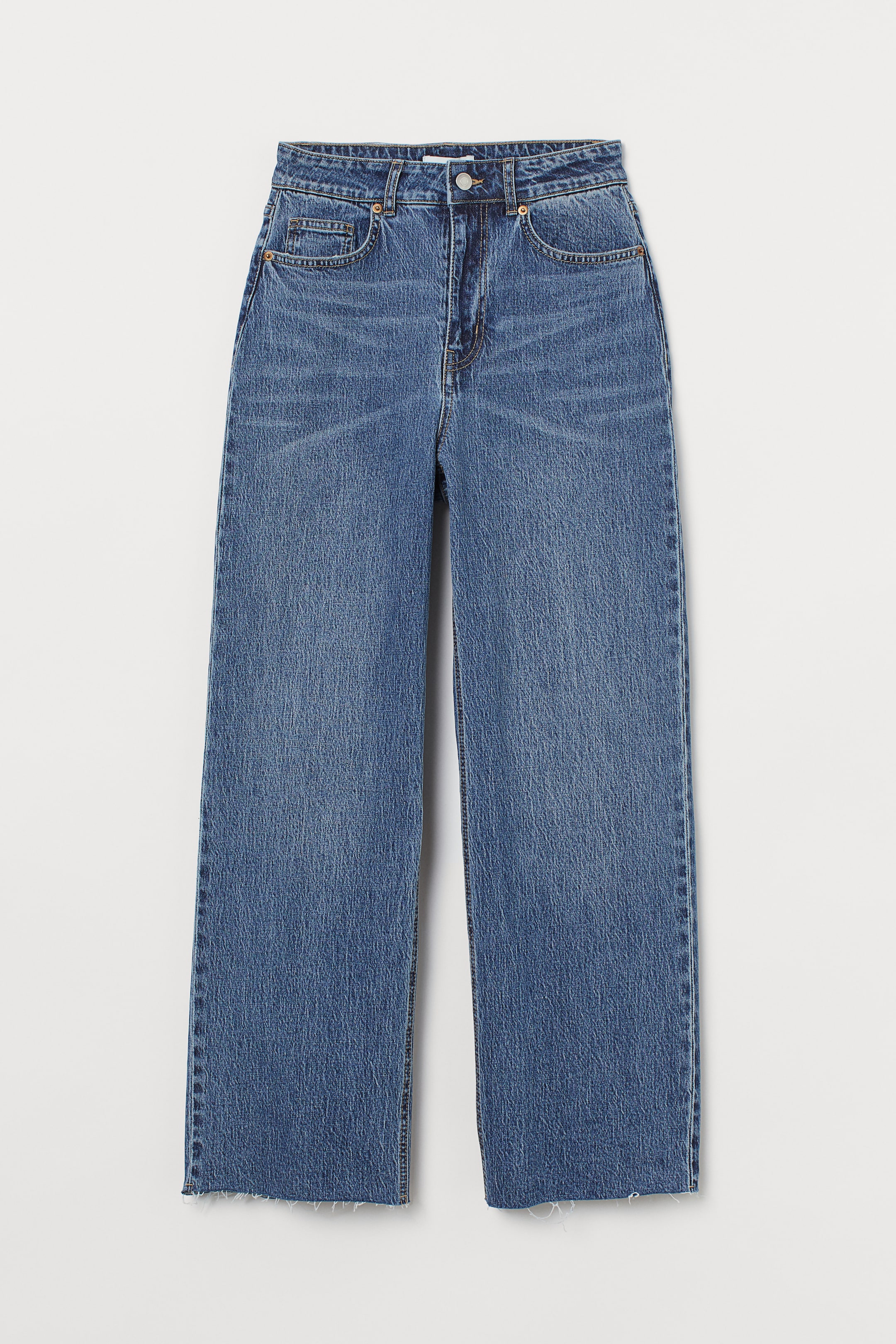 View larger image: Wide High Ankle Jeans - Denim blue - Ladies | H&M IN 1