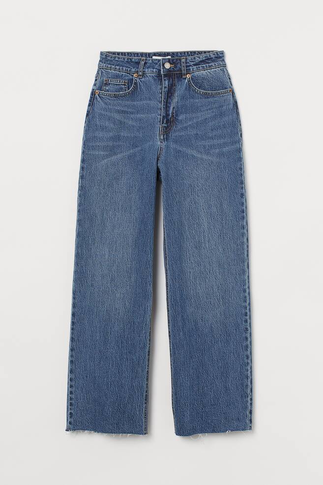Wide High Ankle Jeans - Denim blue/Light denim blue - 1