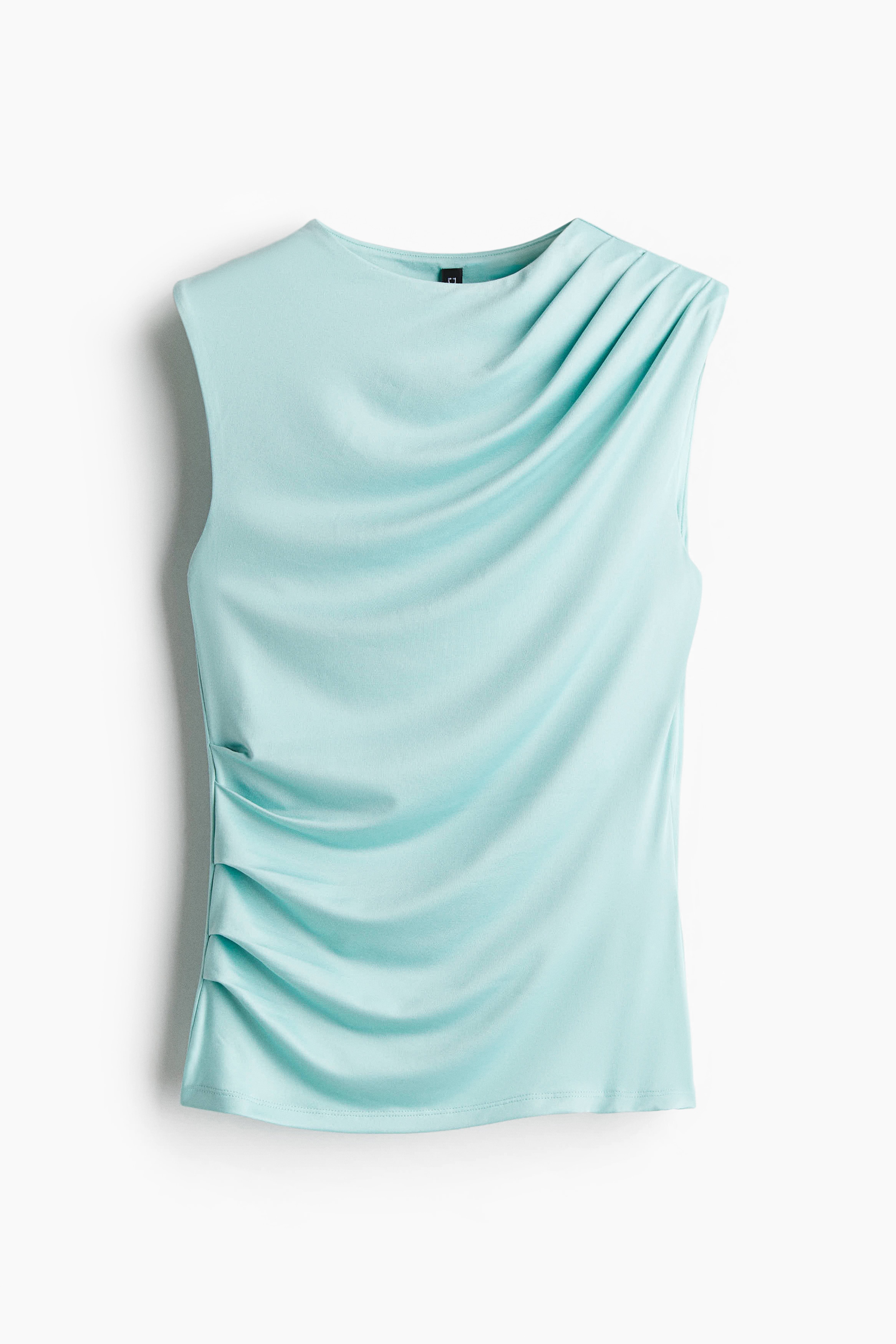 Débardeur drapé - Turquoise/Violet ancien