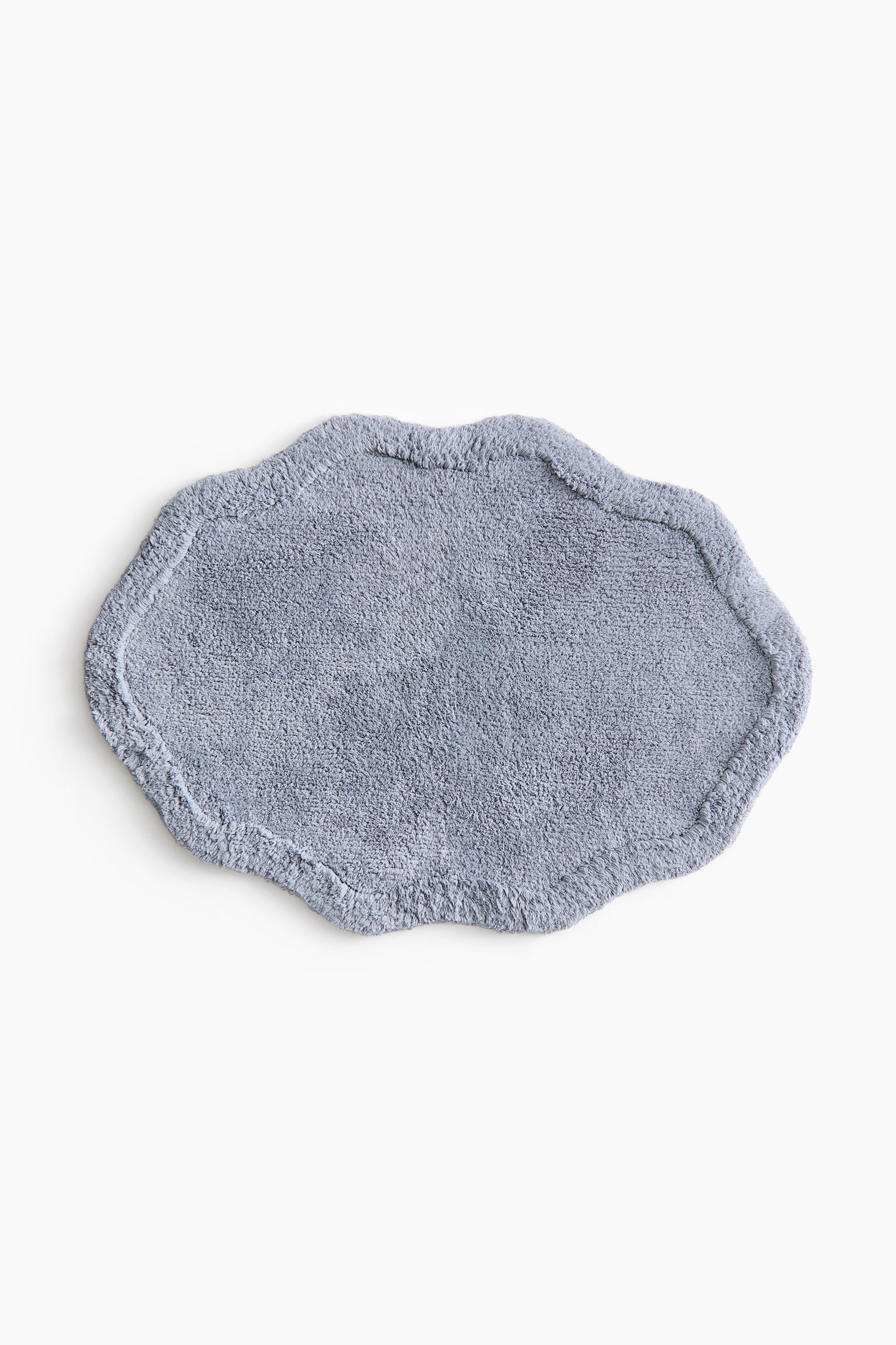 Tapis de bain en coton touffeté - Bleu ancien/Brun/Blanc
