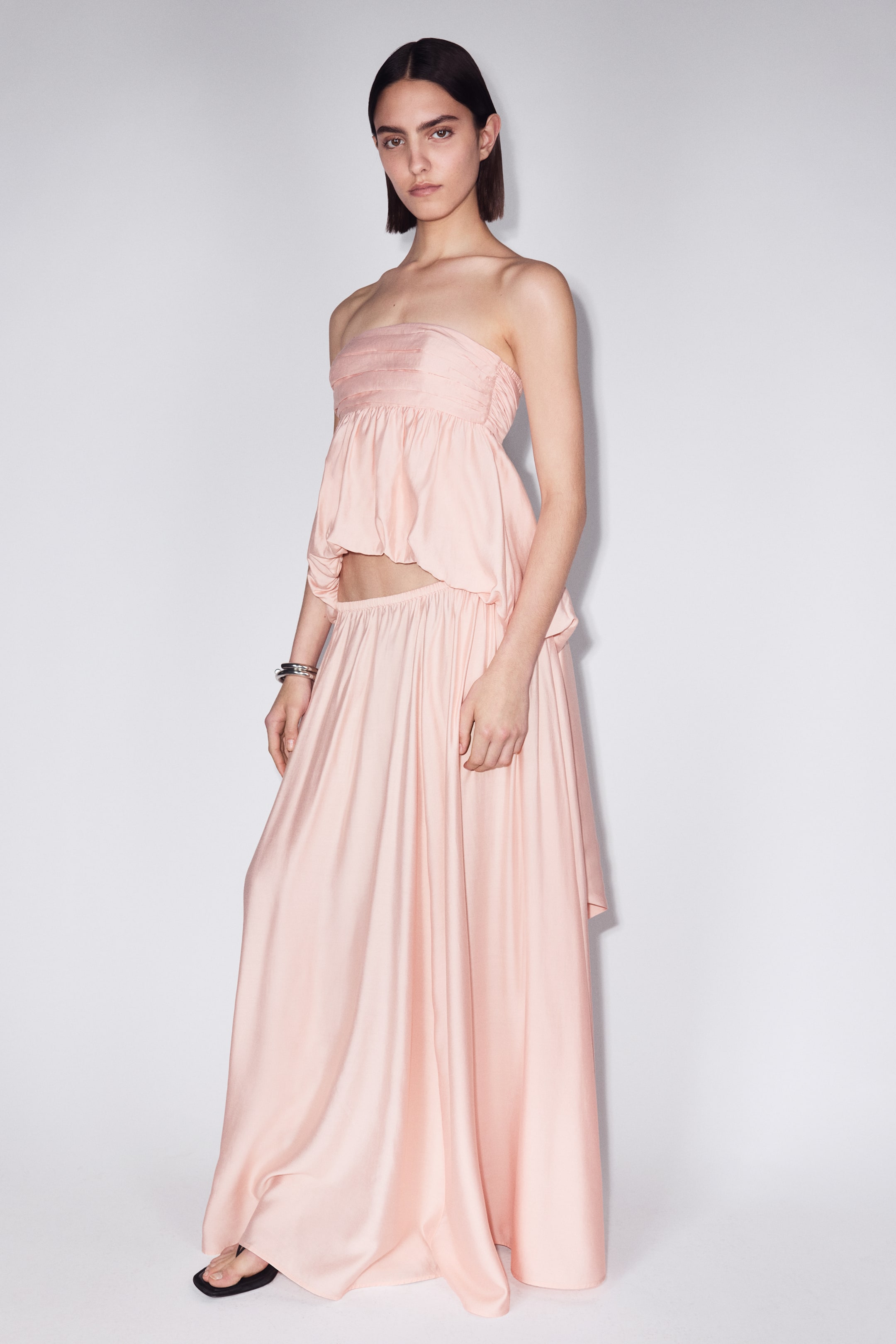 Bubble-Hem Bandeau Top